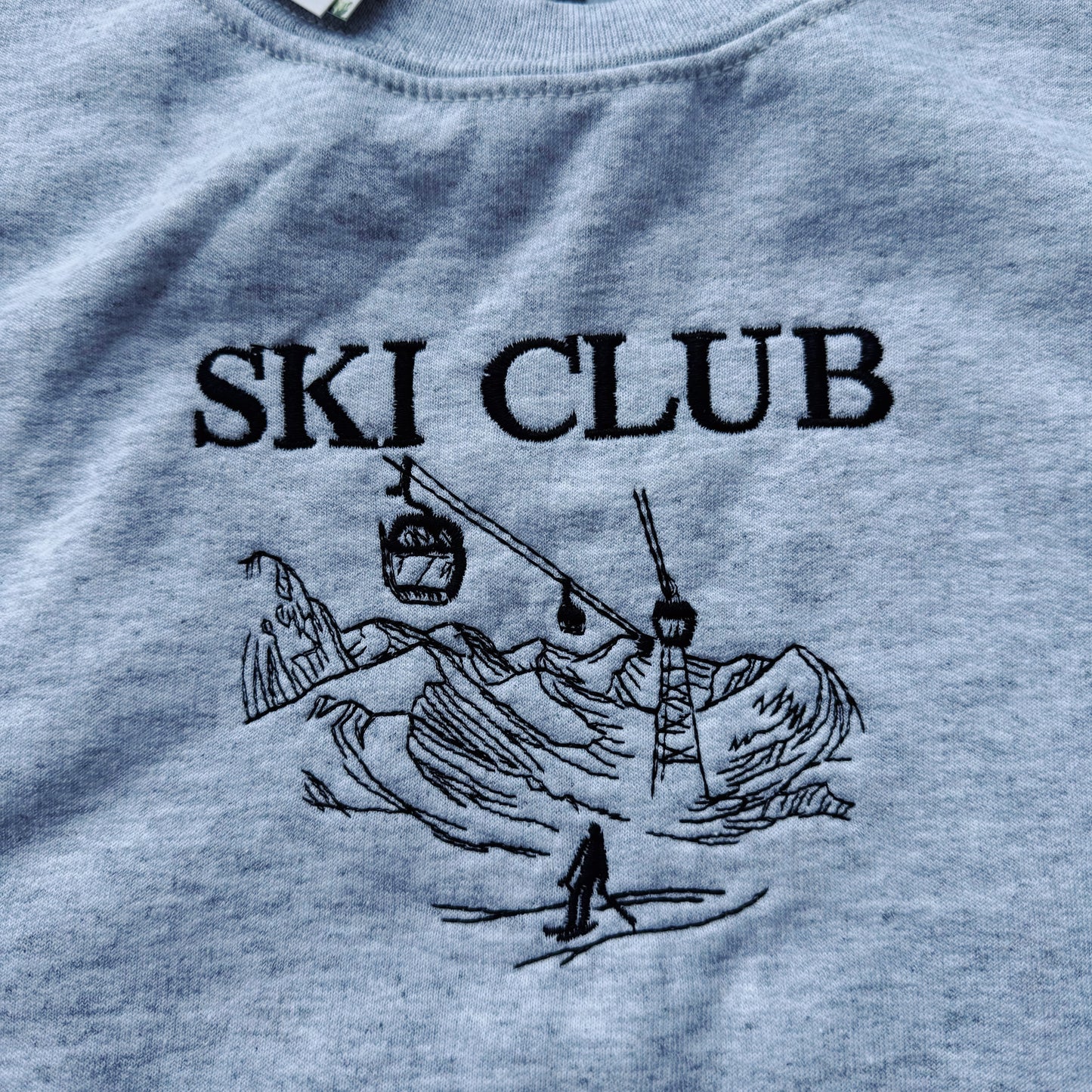 Ski Club Ready To Ship Embroidered Crew - Size XL