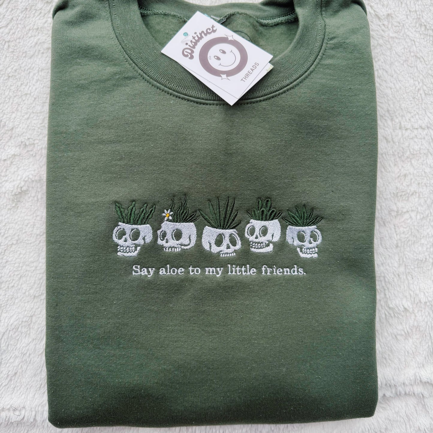 Say Aloe To My Little Friends Embroidered Crewneck Sweatshirt