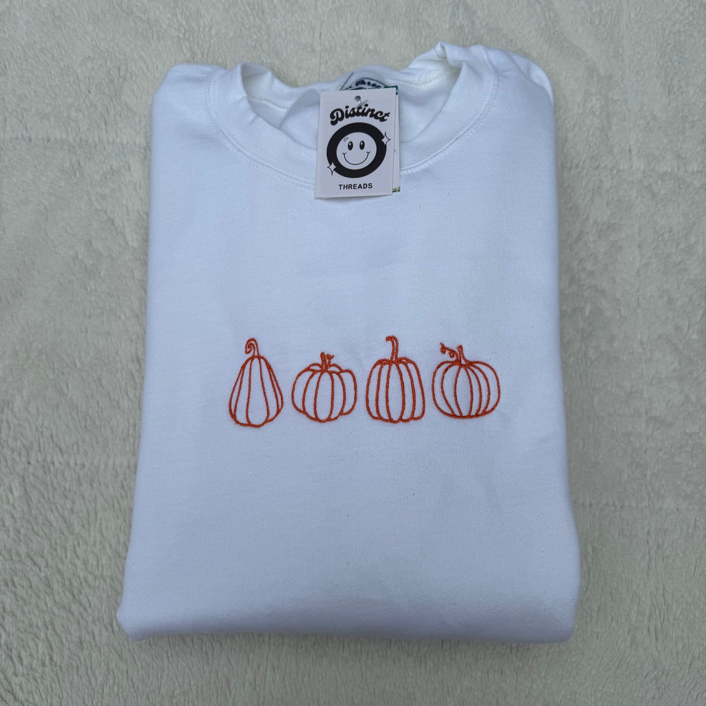 4 Pumpkins Embroidered Crewneck Sweatshirt