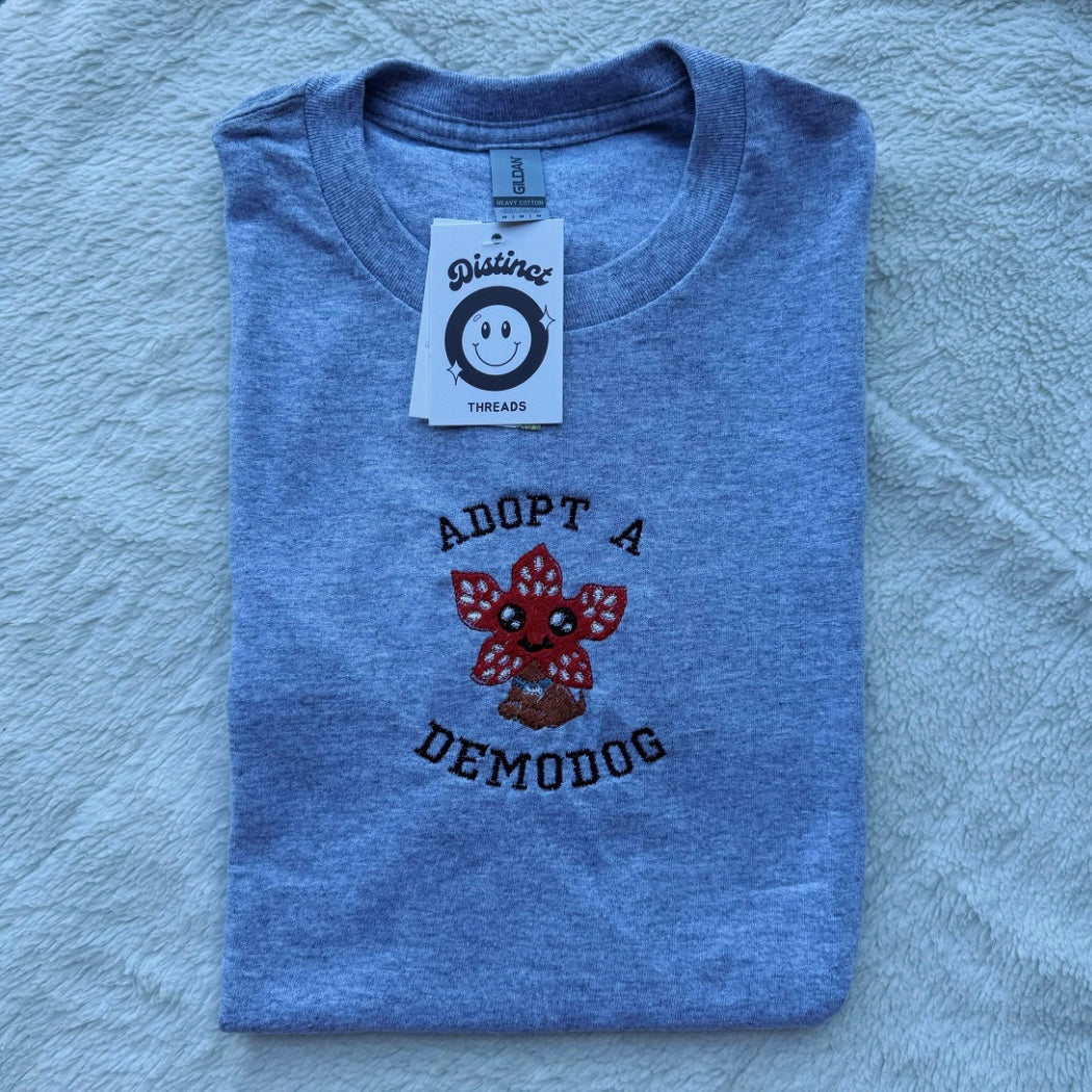 Adopt A Demodog Embroidered T-Shirt
