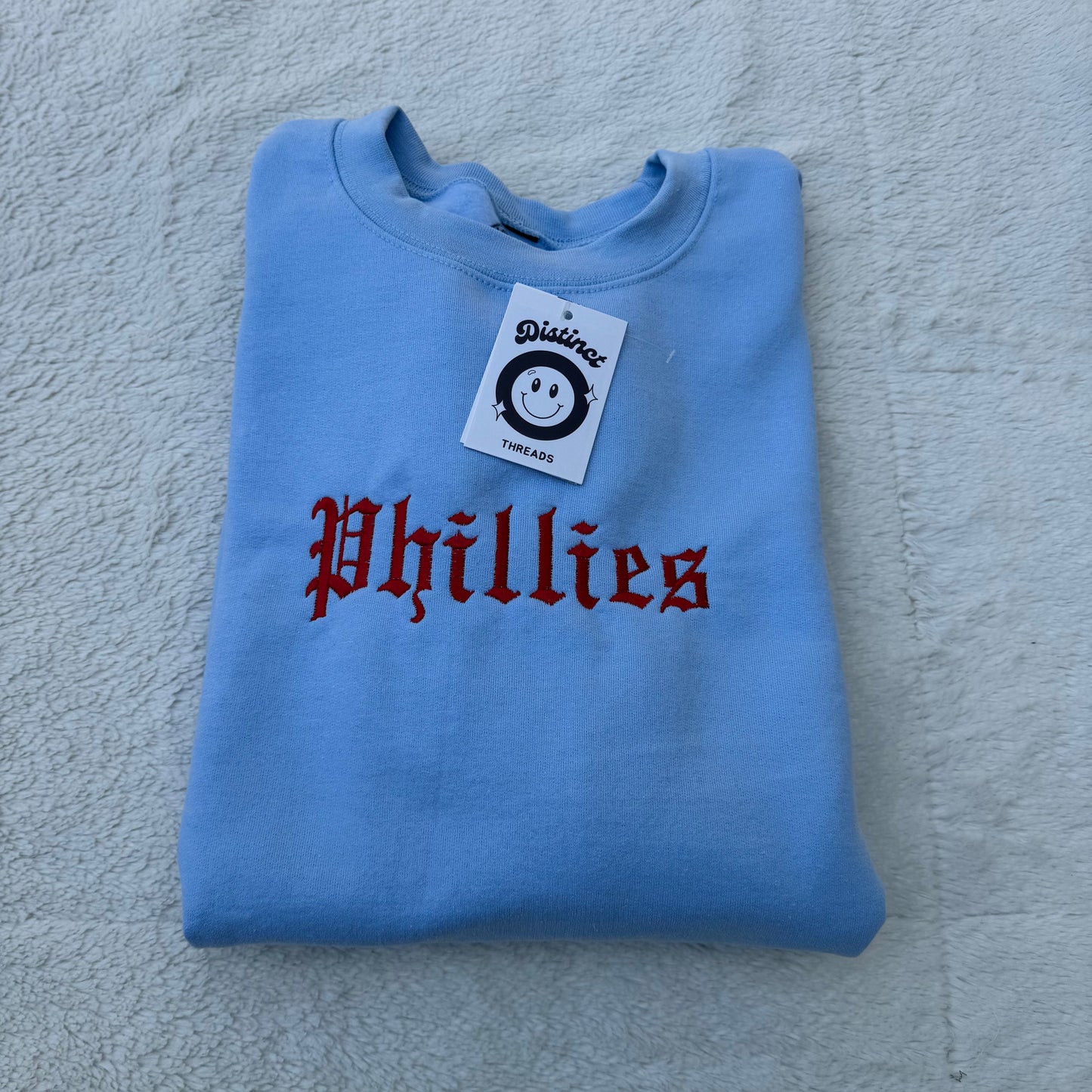 Sports Teams (Custom Text Option Available) Embroidered Crewneck Sweatshirt