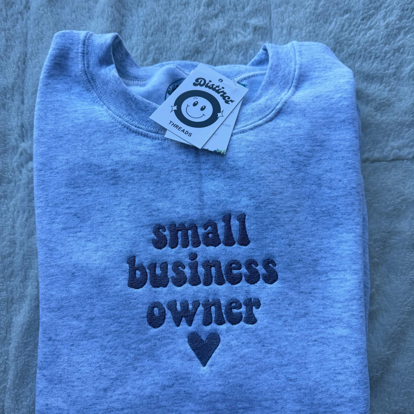 Small Business Owner Embroidered Crewneck Sweatshirt