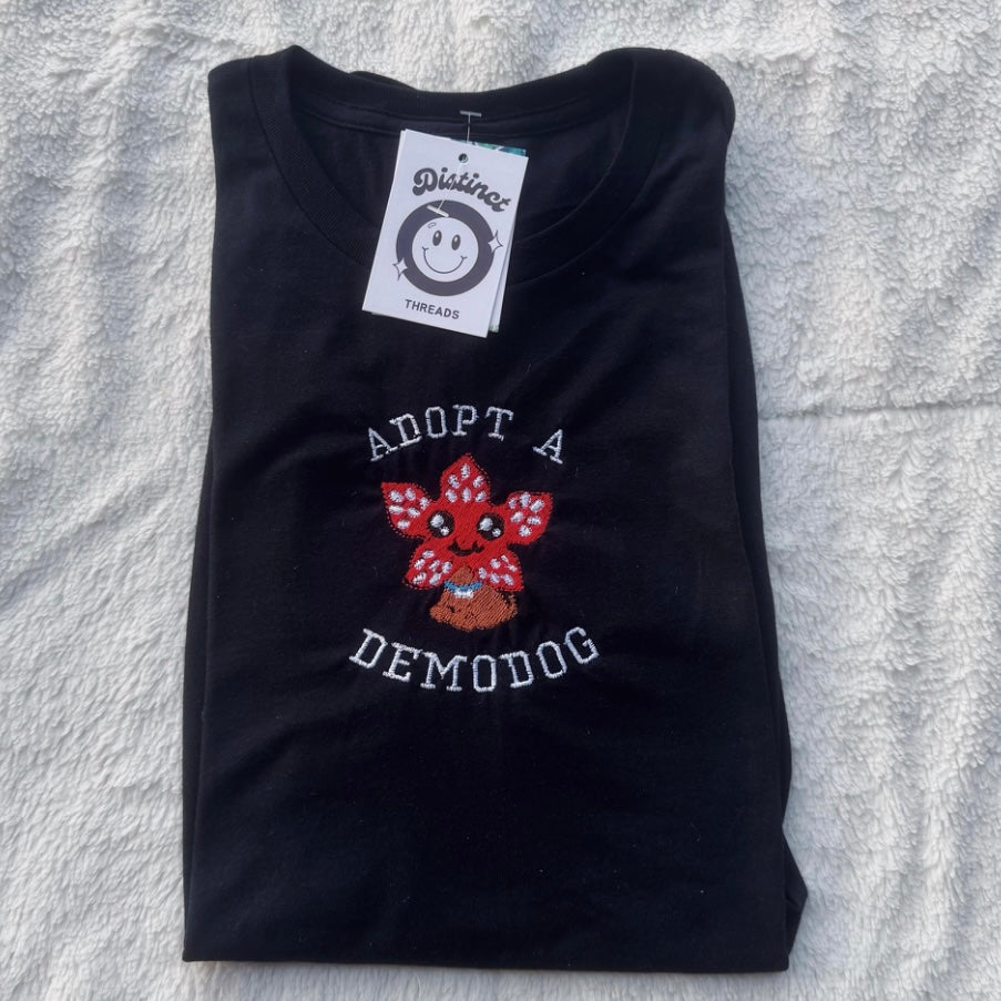Adopt A Demodog Embroidered T-Shirt