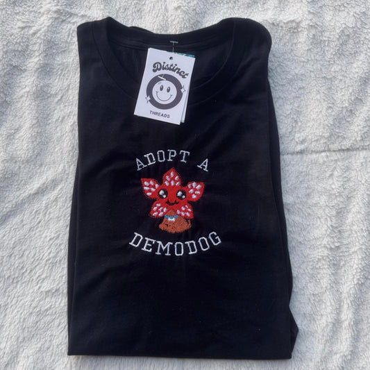 Adopt A Demodog Embroidered T-Shirt