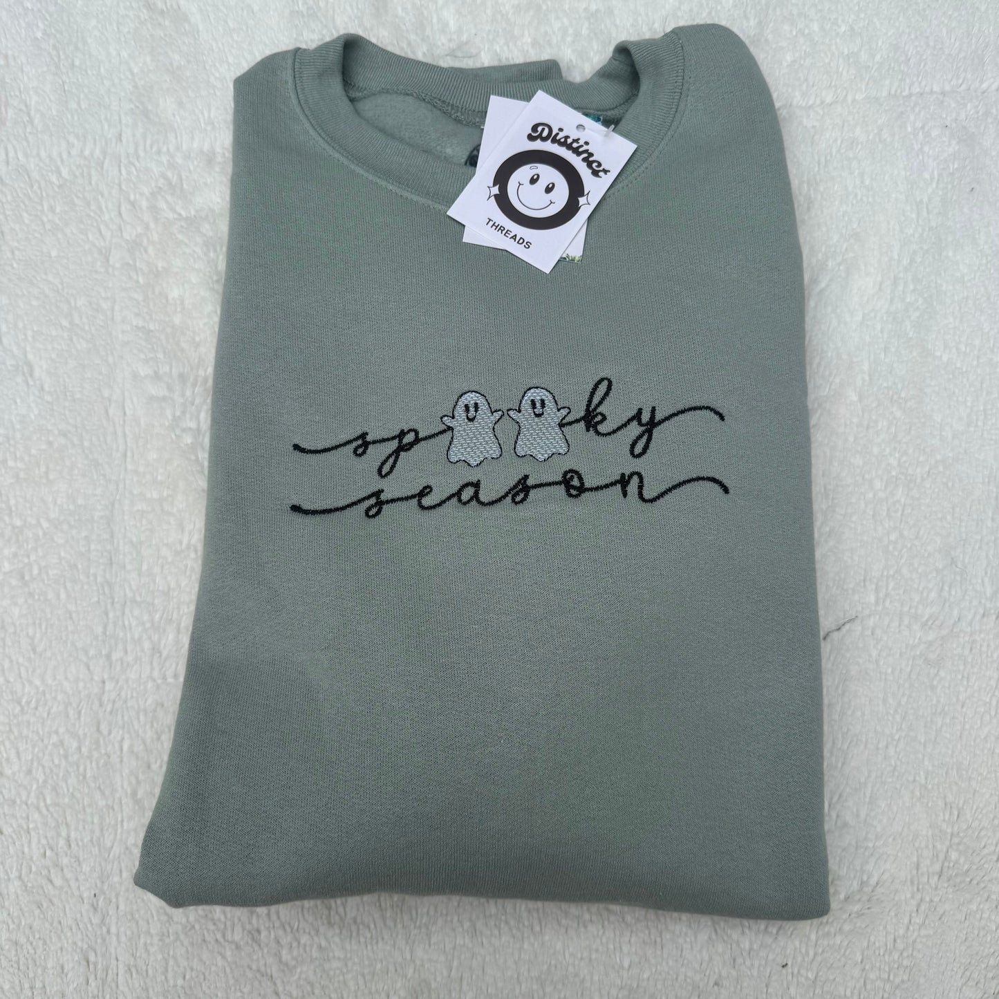 Spooky Season Ghosts Embroidered Crewneck Sweatshirt