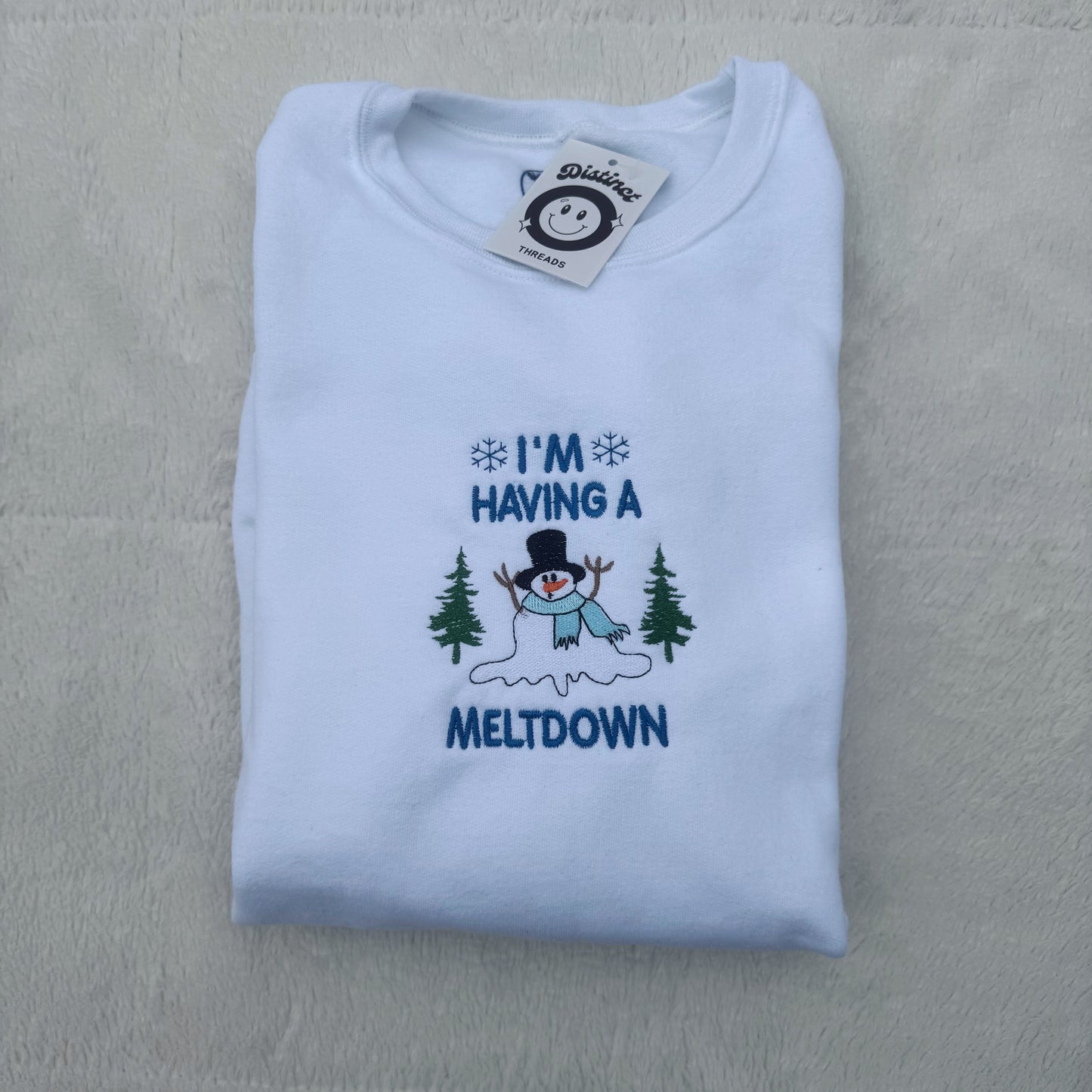 I'm Having A Meltdown Embroidered Crewneck Sweatshirt