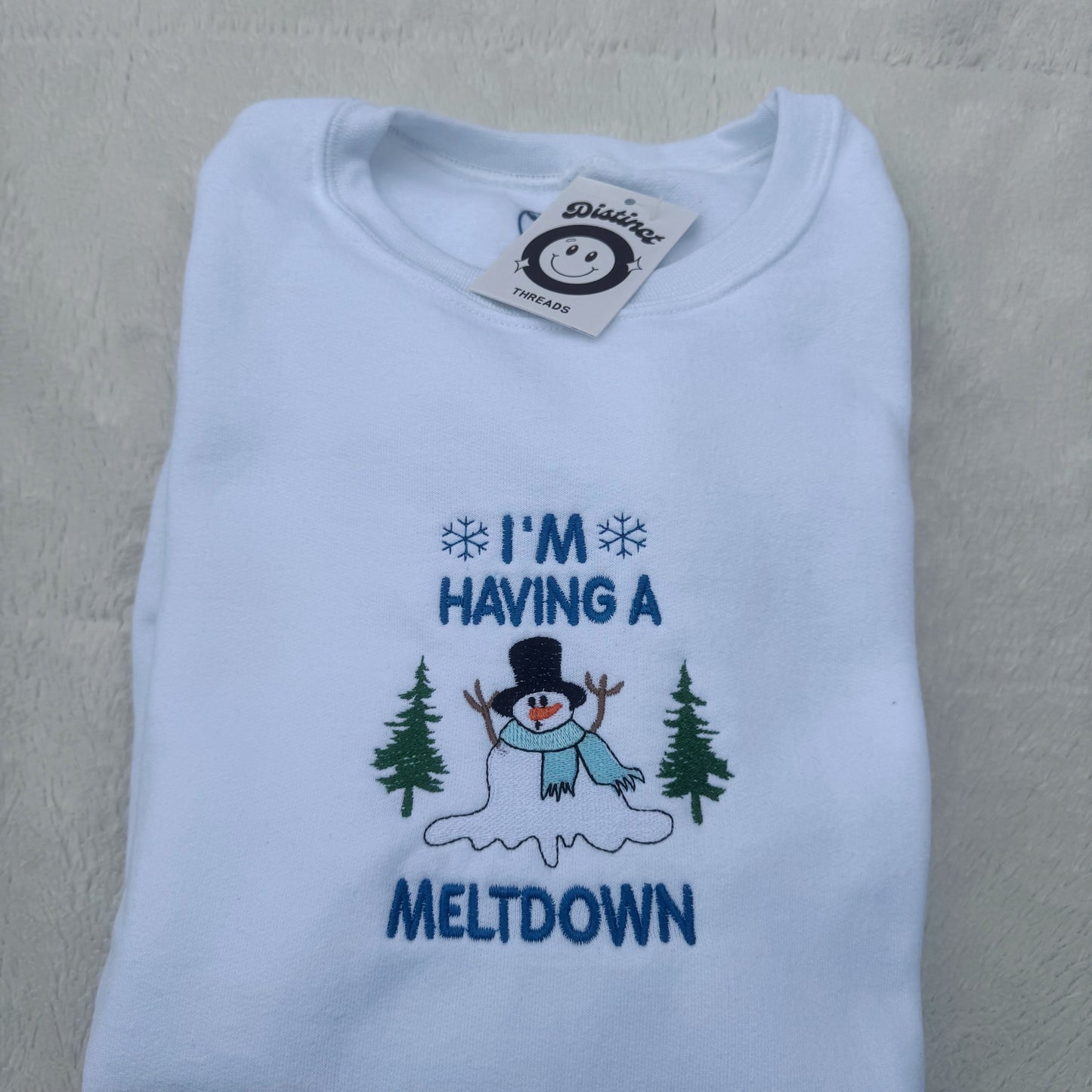 I'm Having A Meltdown Embroidered Crewneck Sweatshirt
