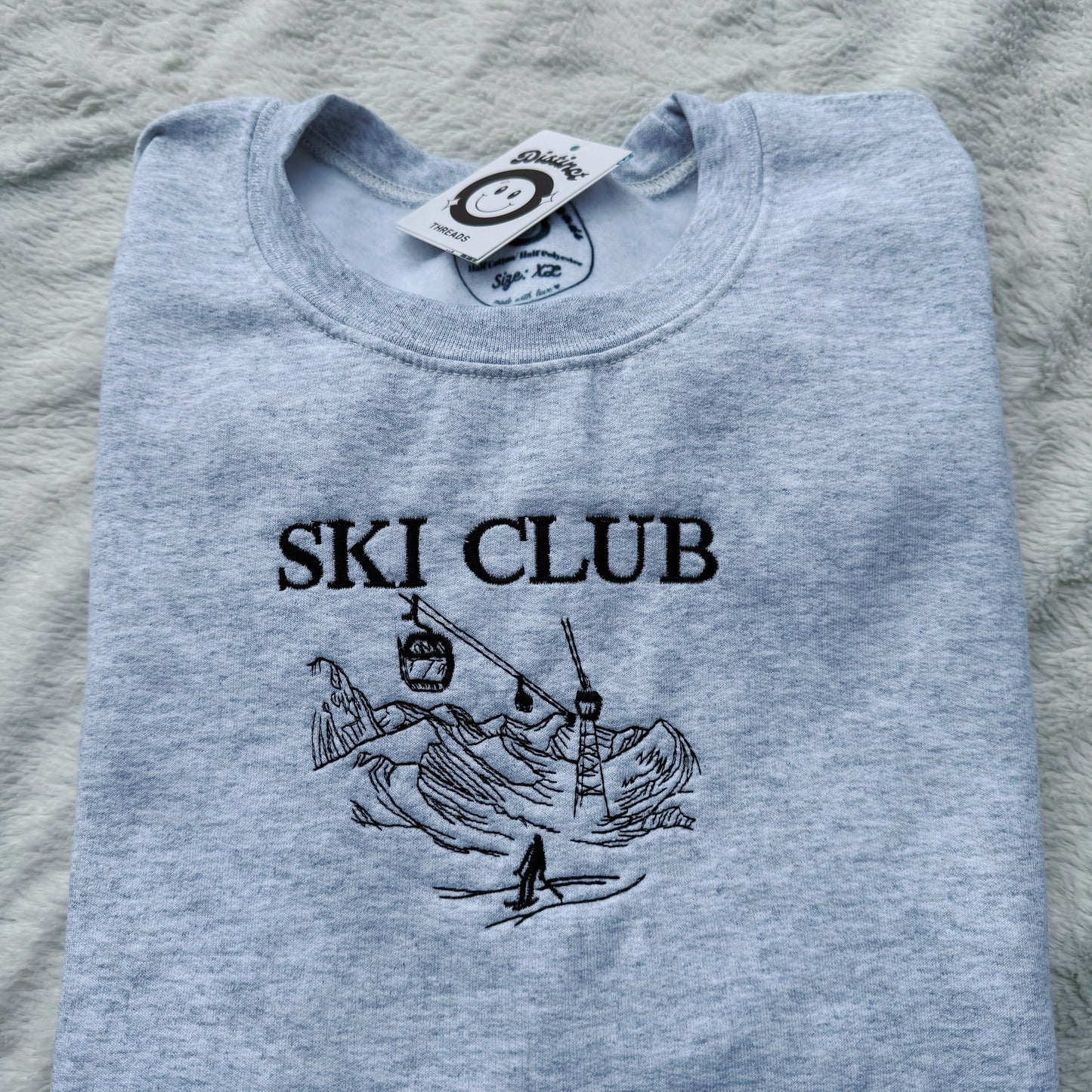 Ski Club Embroidered Crewneck Sweatshirt