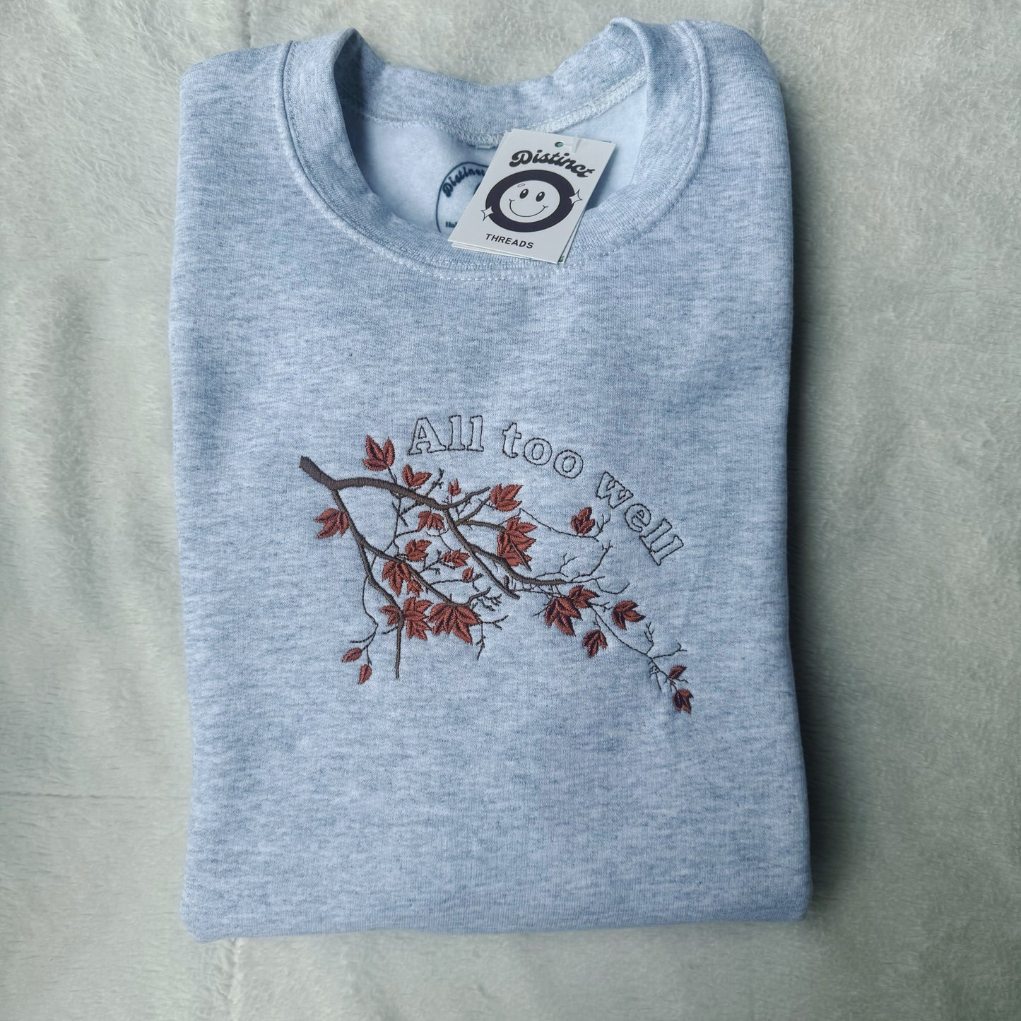 All Too Well Taylor Inspired Embroidered Crewneck Sweatshirt