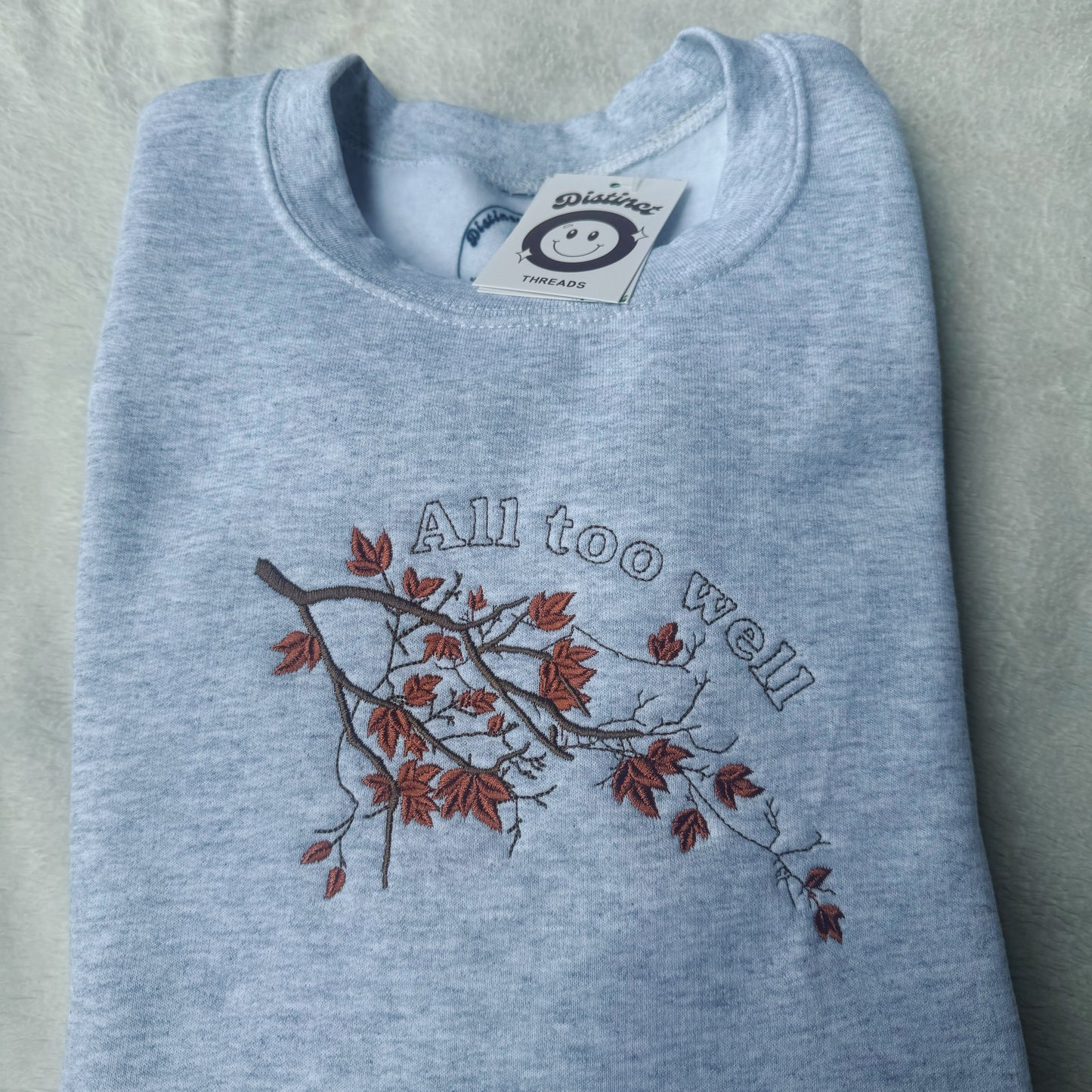 All Too Well Taylor Inspired Embroidered Crewneck Sweatshirt