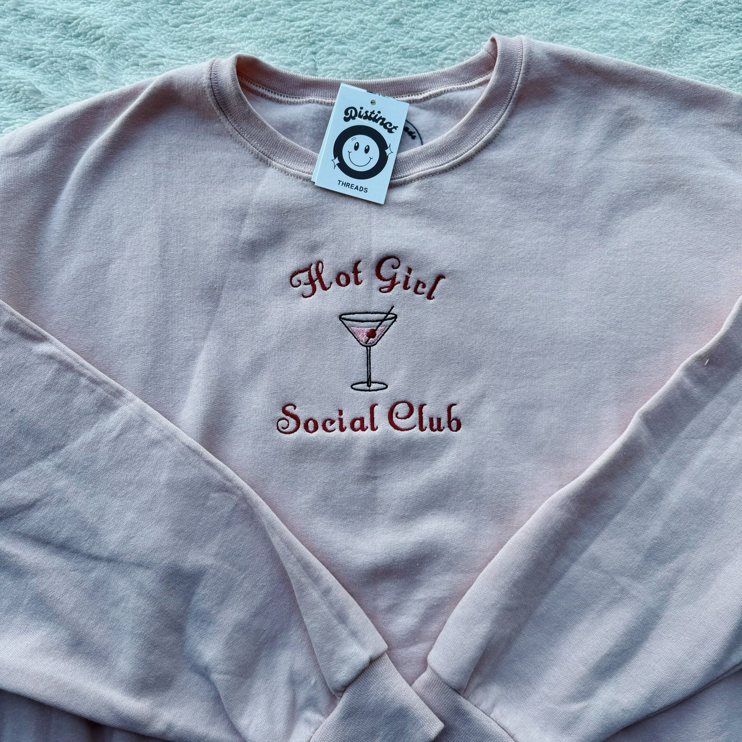 Hot Girl Social Club Embroidered Crewneck Sweatshirt