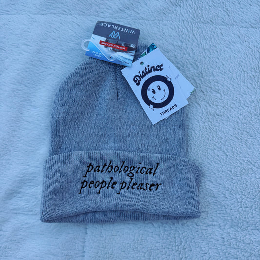 Pathological People Pleaser Taylor Inspired Embroidered Beanie