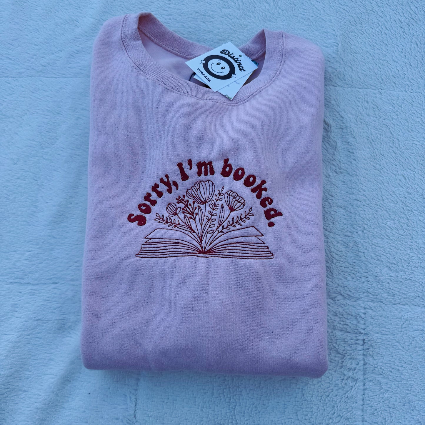 Sorry, I'm Booked Embroidered Crewneck Sweatshirt