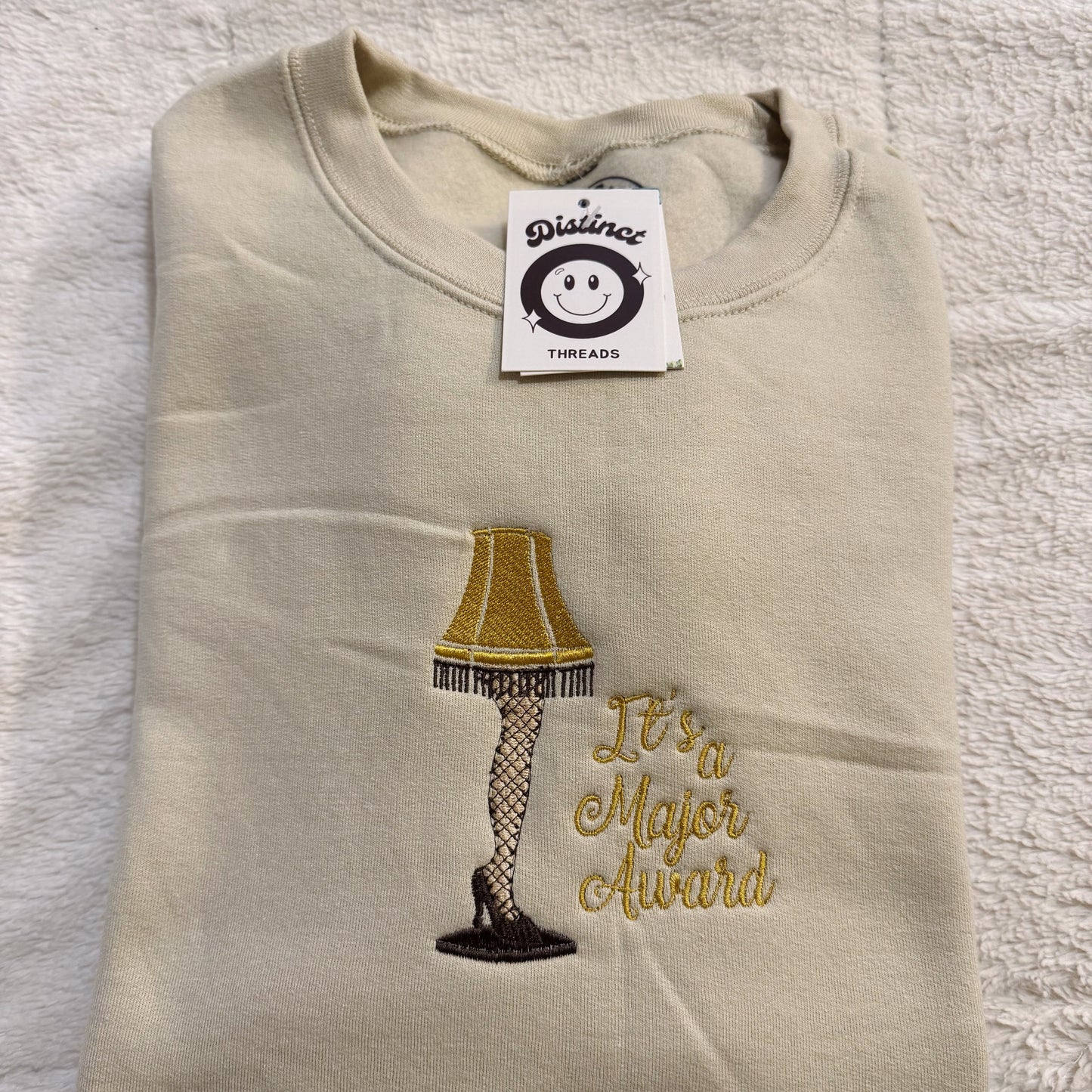Leg Lamp A Christmas Story Inspired Embroidered Crewneck Sweatshirt