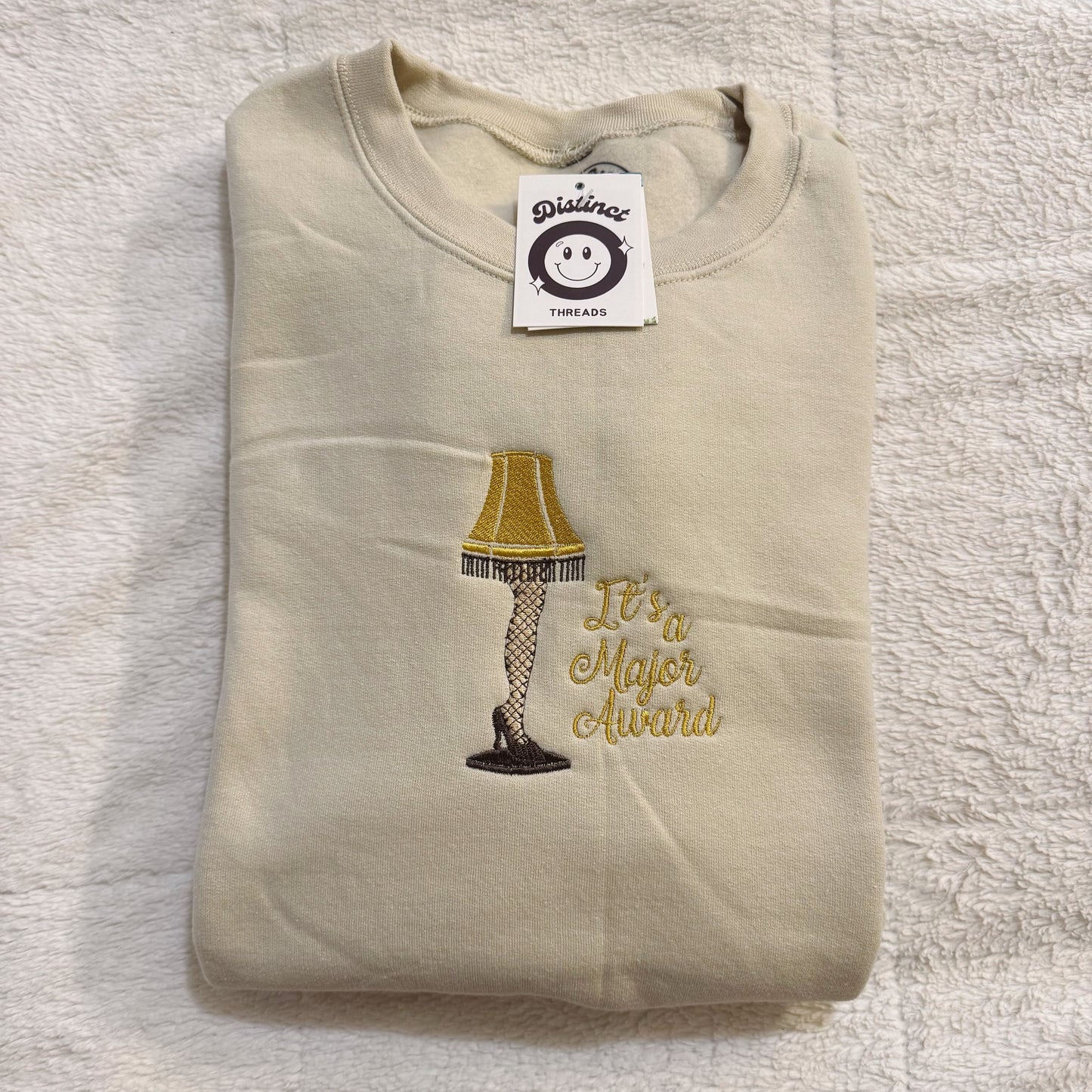 Leg Lamp A Christmas Story Inspired Embroidered Crewneck Sweatshirt