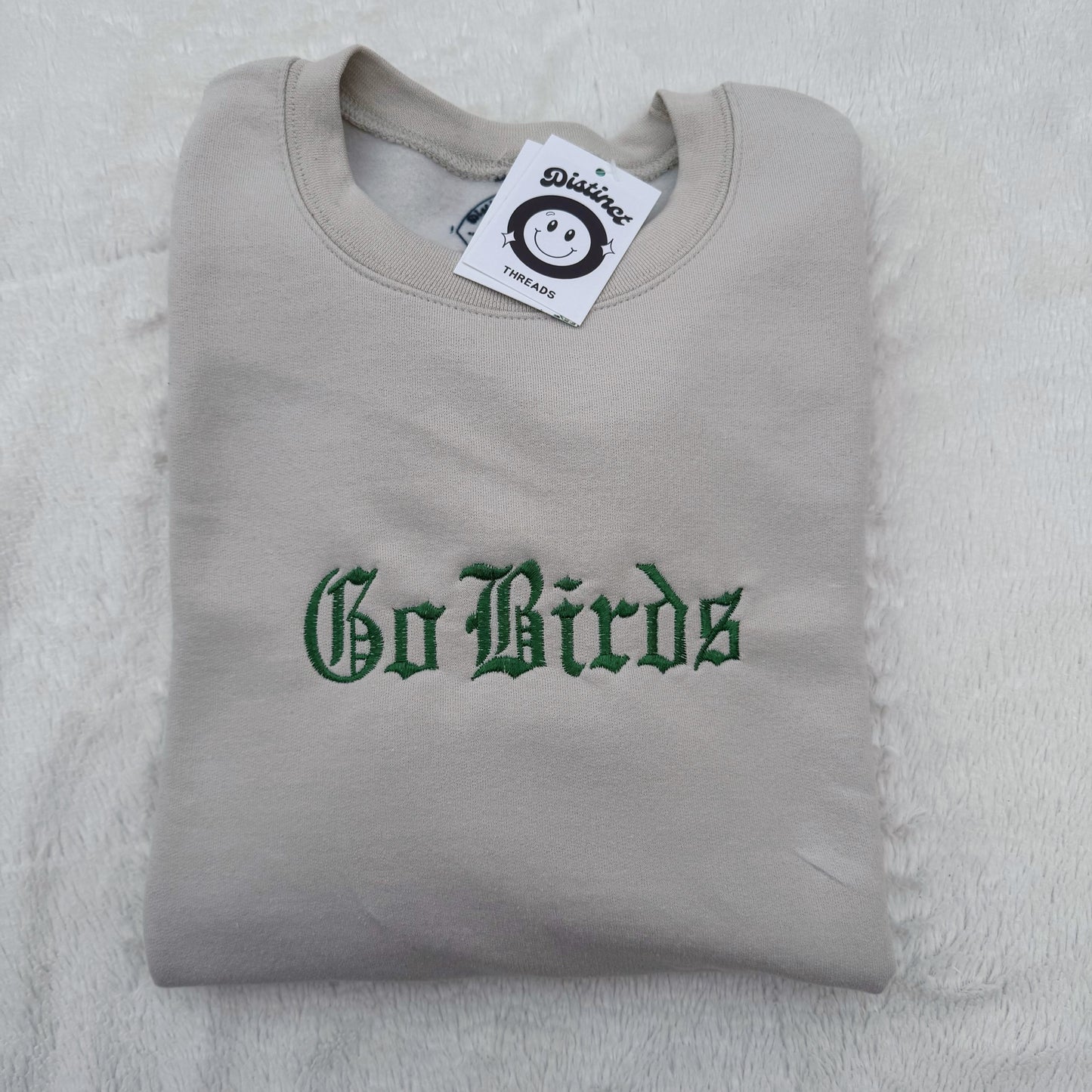 Sports Teams (Custom Text Option Available) Embroidered Crewneck Sweatshirt