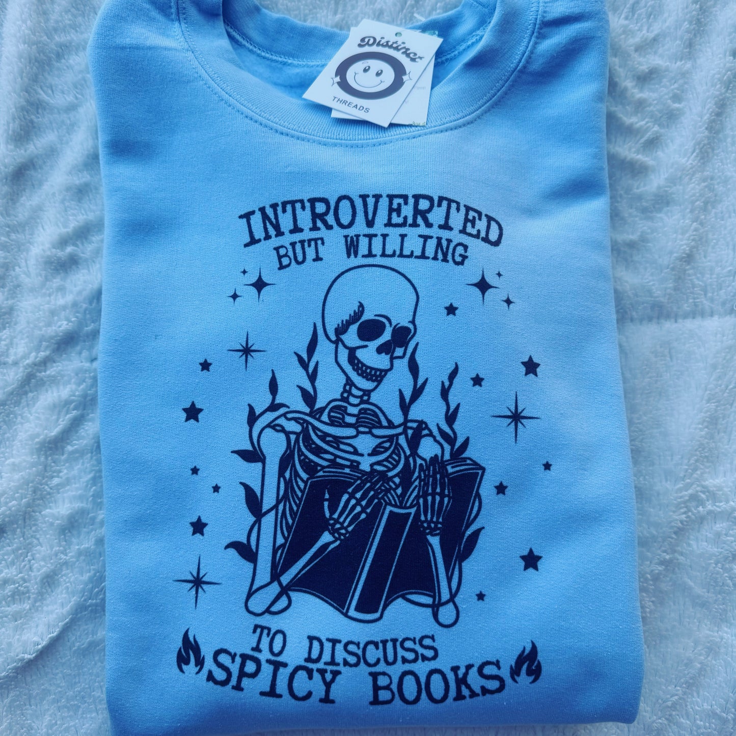 Introverted But Willing To Discuss Spicy Books Printed Crew