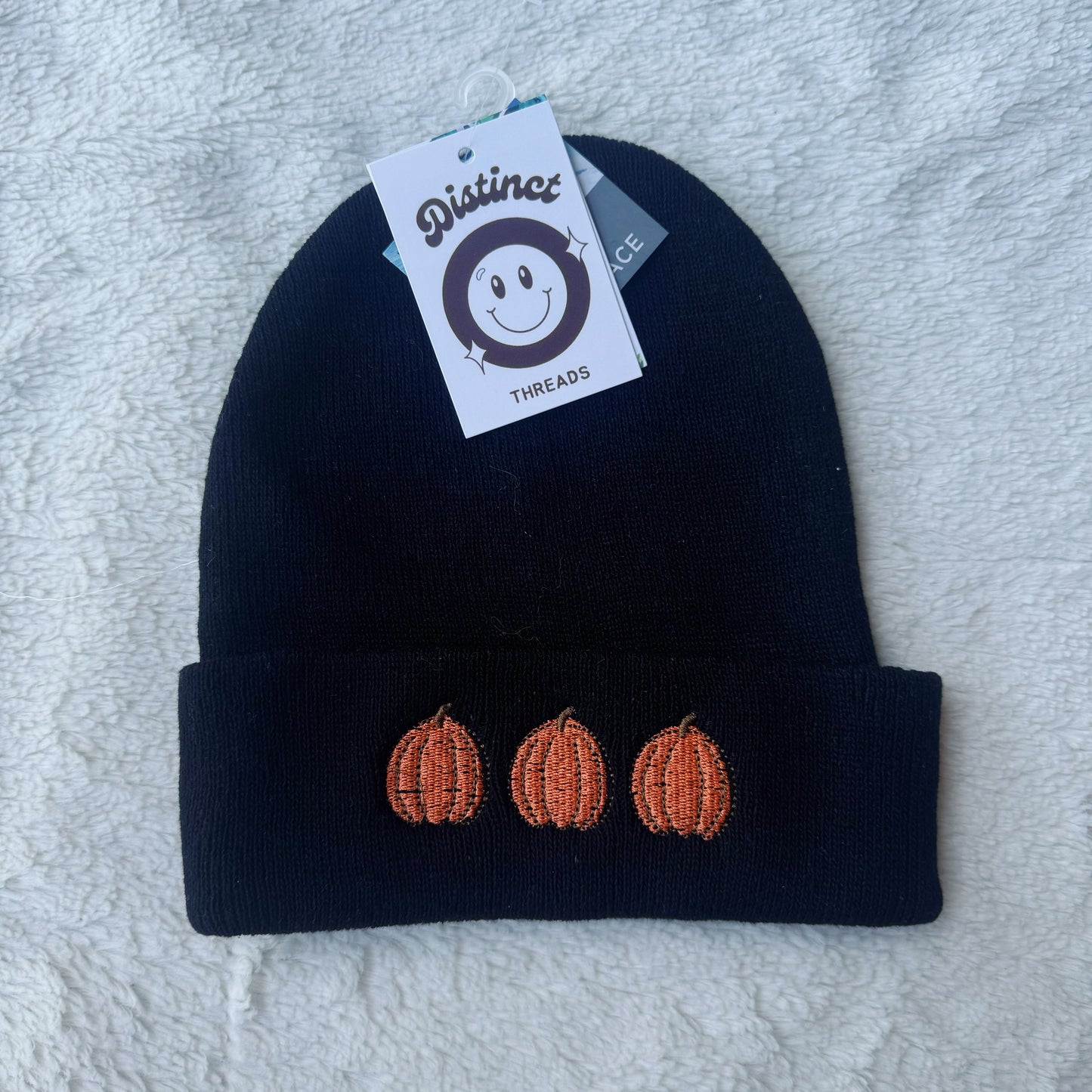 3 Pumpkins Embroidered Beanie