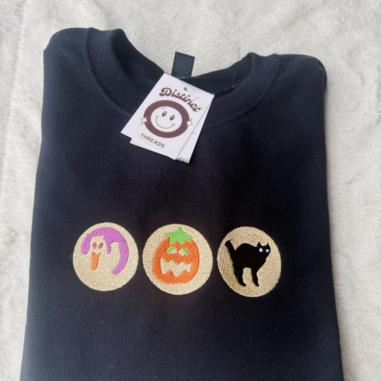 Halloween Cookies Embroidered Crewneck Sweatshirt