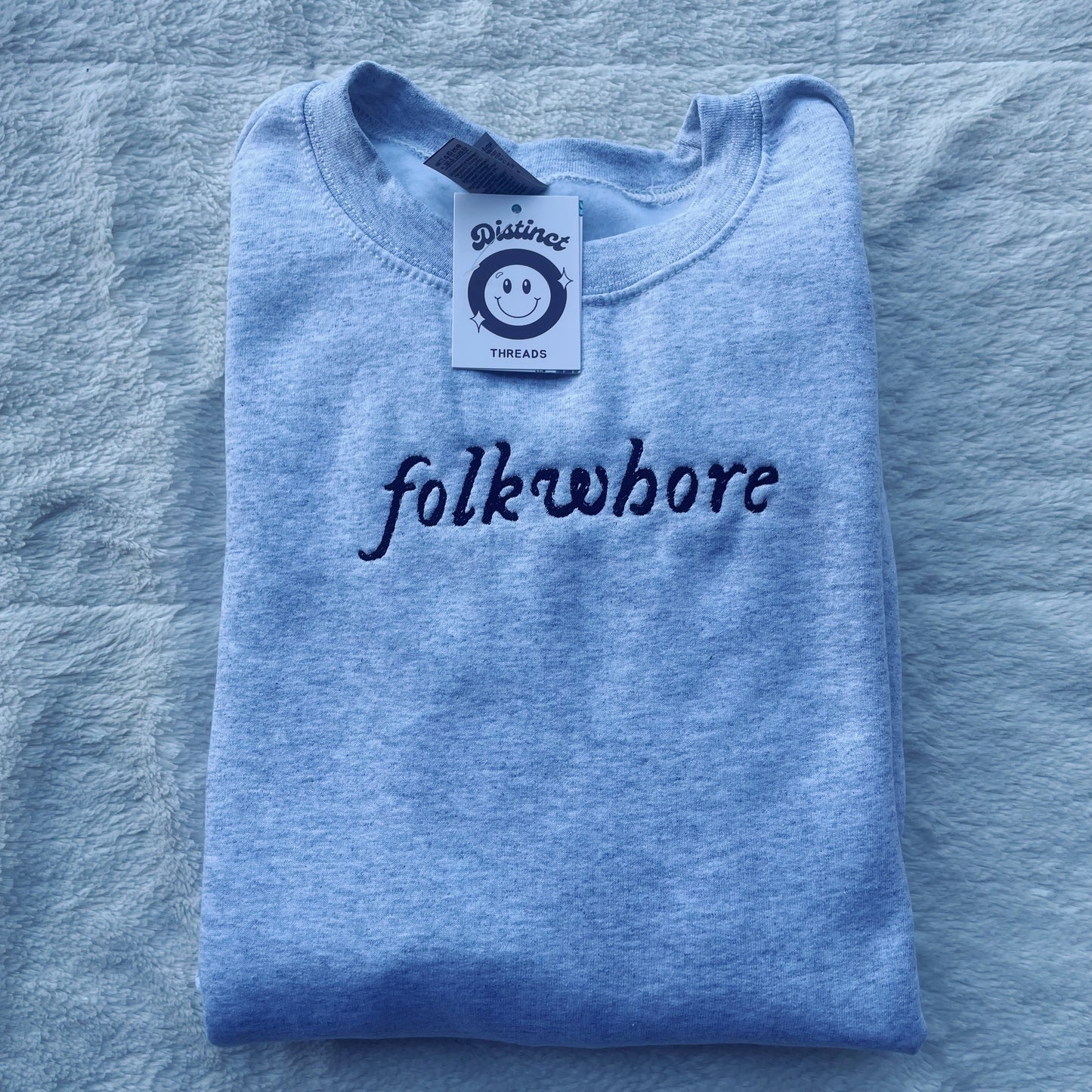 Folklore Taylor Inspired Embroidered Crewneck Sweatshirt