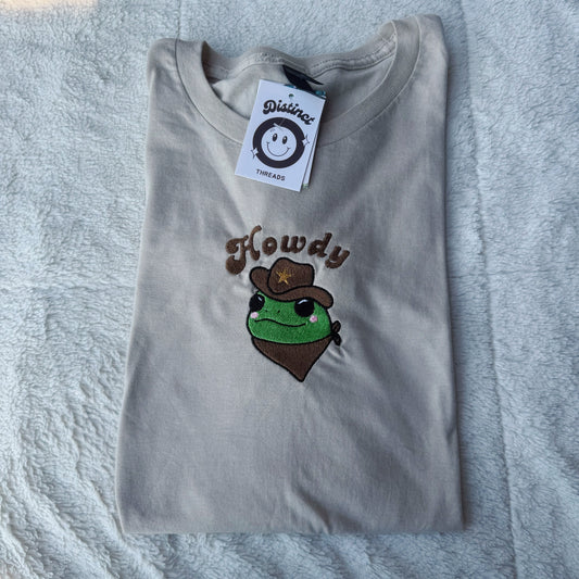 Howdy Frog Embroidered T-Shirt