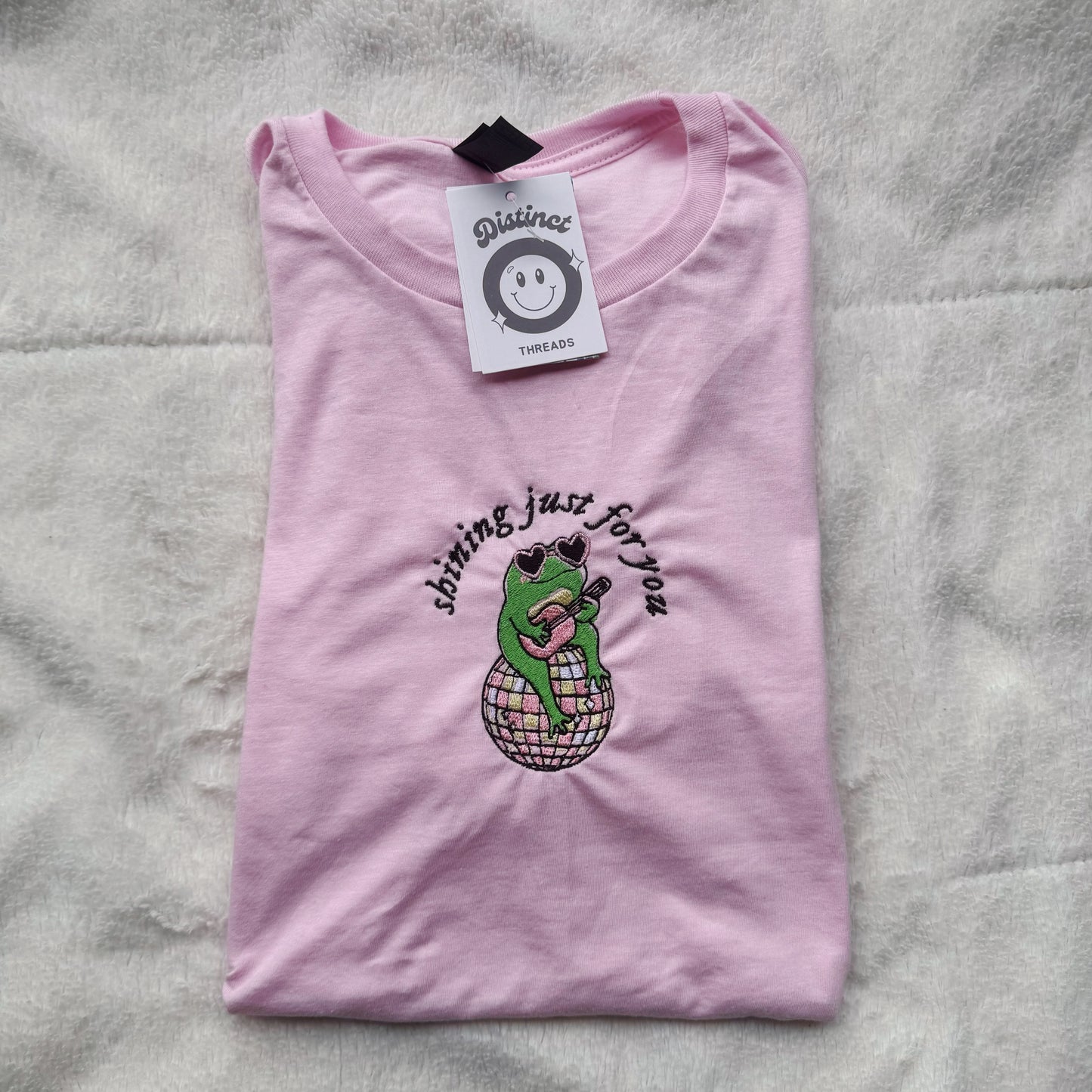 Mirrorball Frog Taylor Inspired Embroidered T-Shirt
