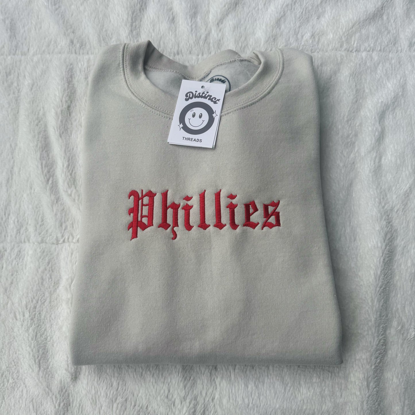 Sports Teams (Custom Text Option Available) Embroidered Crewneck Sweatshirt