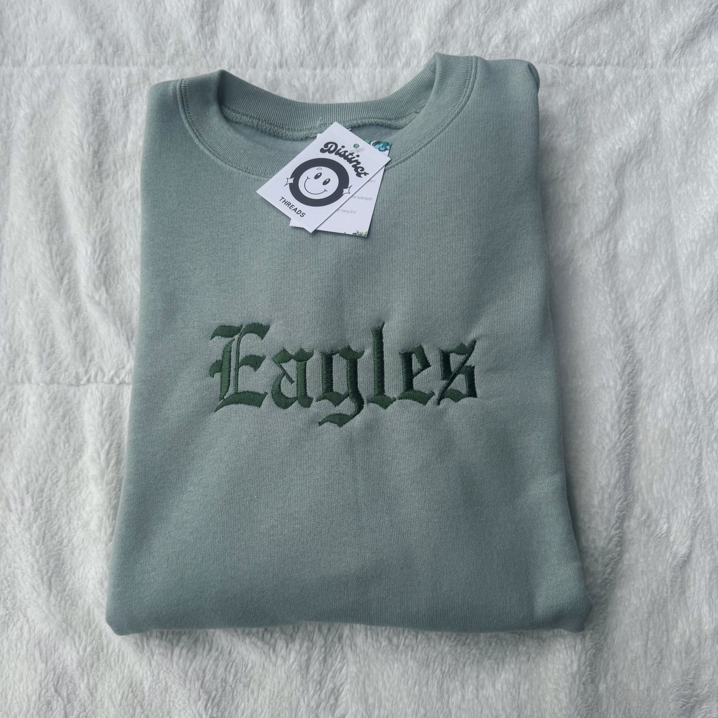 Sports Teams (Custom Text Option Available) Embroidered Crewneck Sweatshirt