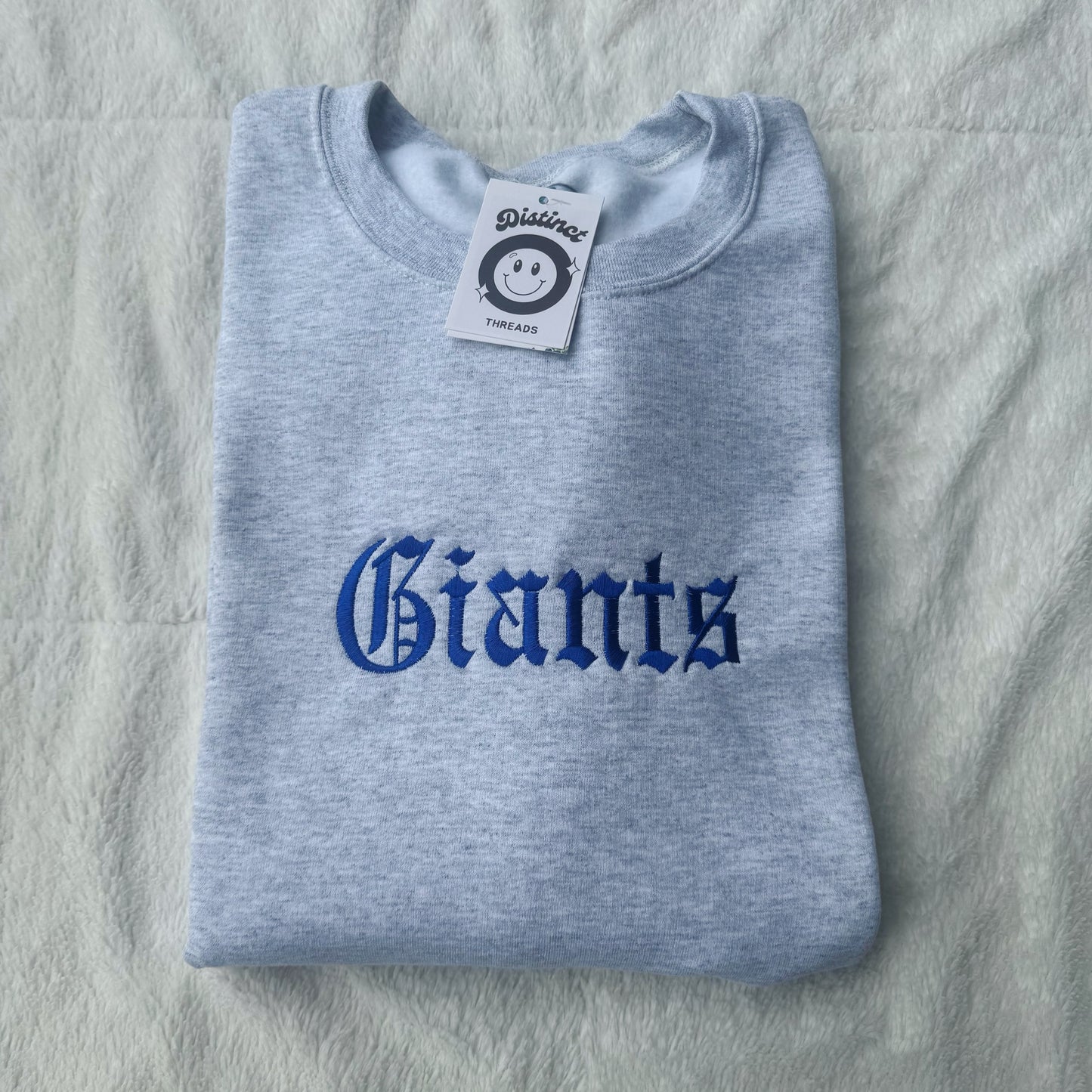 Sports Teams (Custom Text Option Available) Embroidered Crewneck Sweatshirt