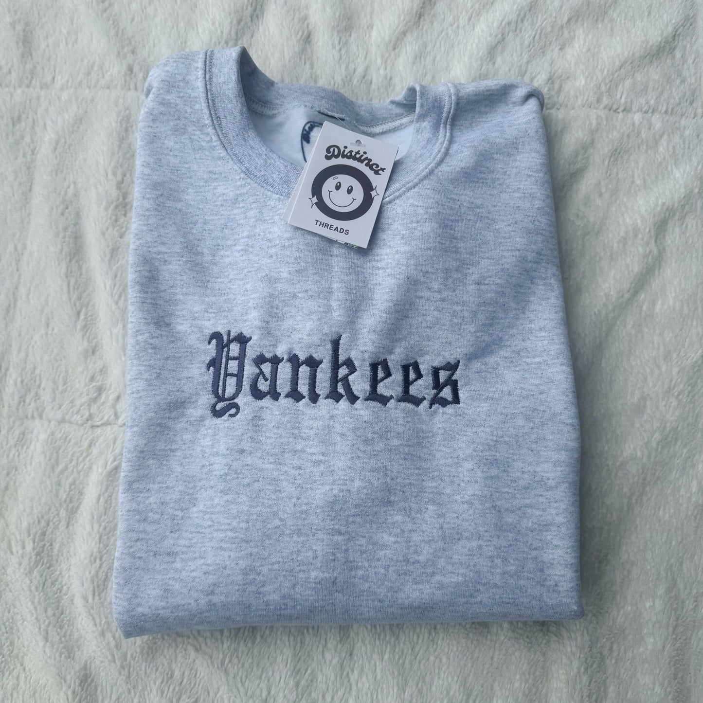 Sports Teams (Custom Text Option Available) Embroidered Crewneck Sweatshirt