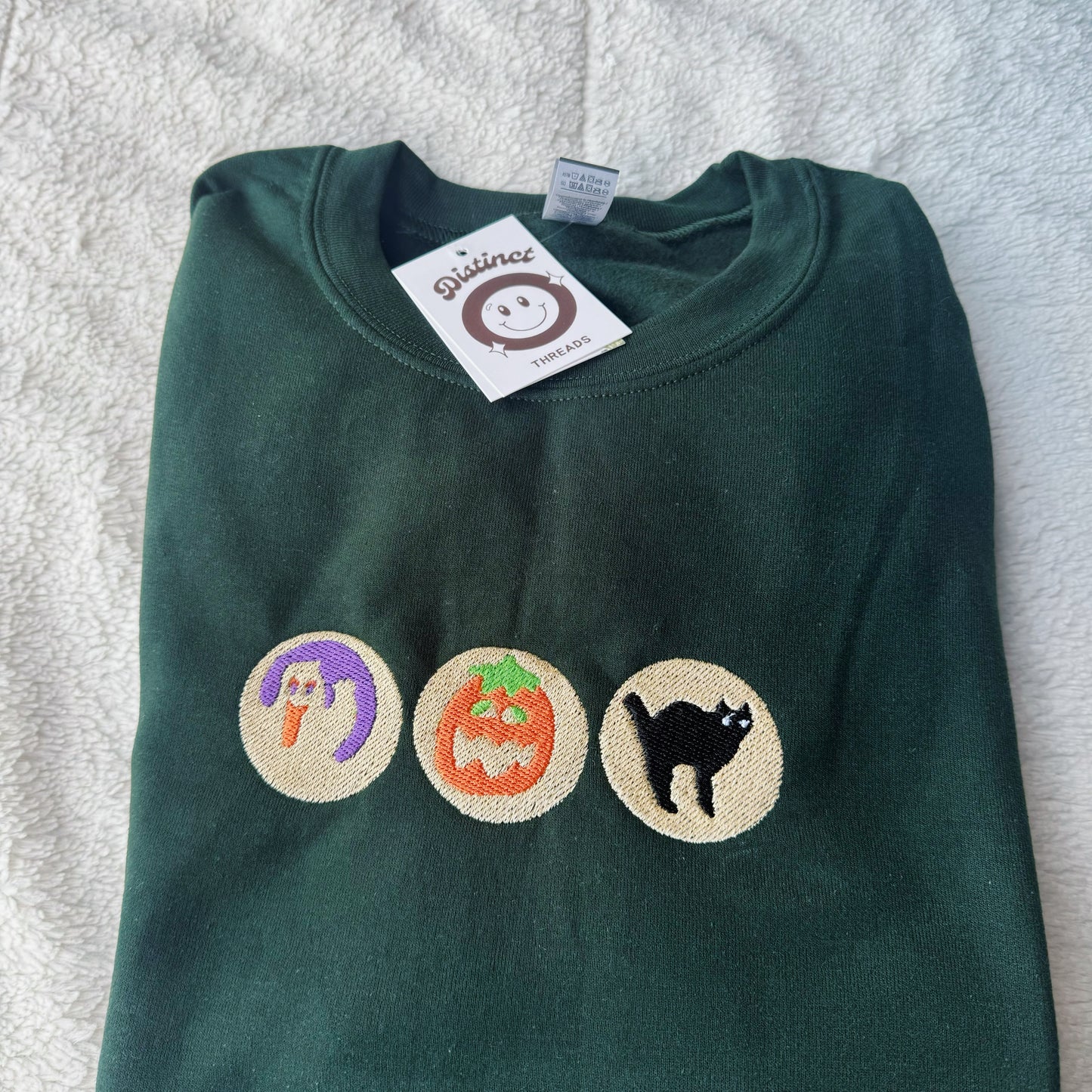 Halloween Cookies Embroidered Crewneck Sweatshirt