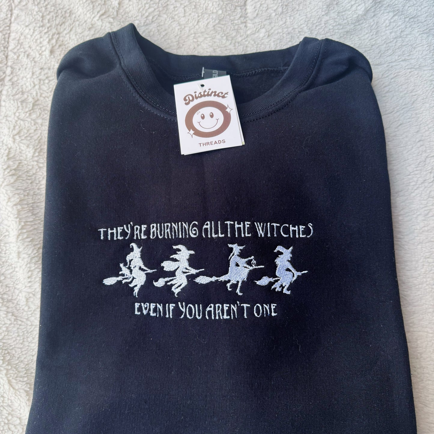 They're Burning All The Witches Taylor Inspired Embroidered Crewneck Sweatshirt