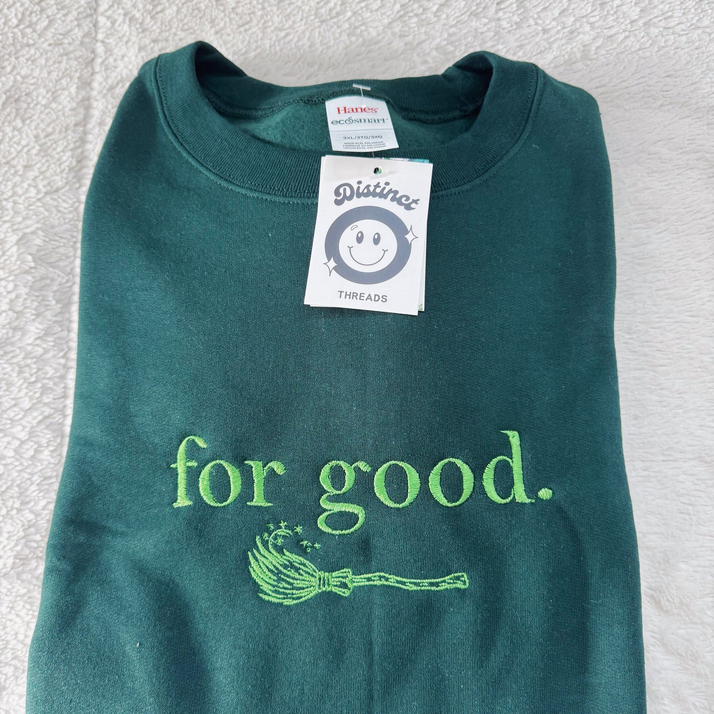 For Good Embroidered Crewneck Sweatshirt