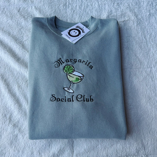 Margarita Social Club Embroidered Crewneck Sweatshirt