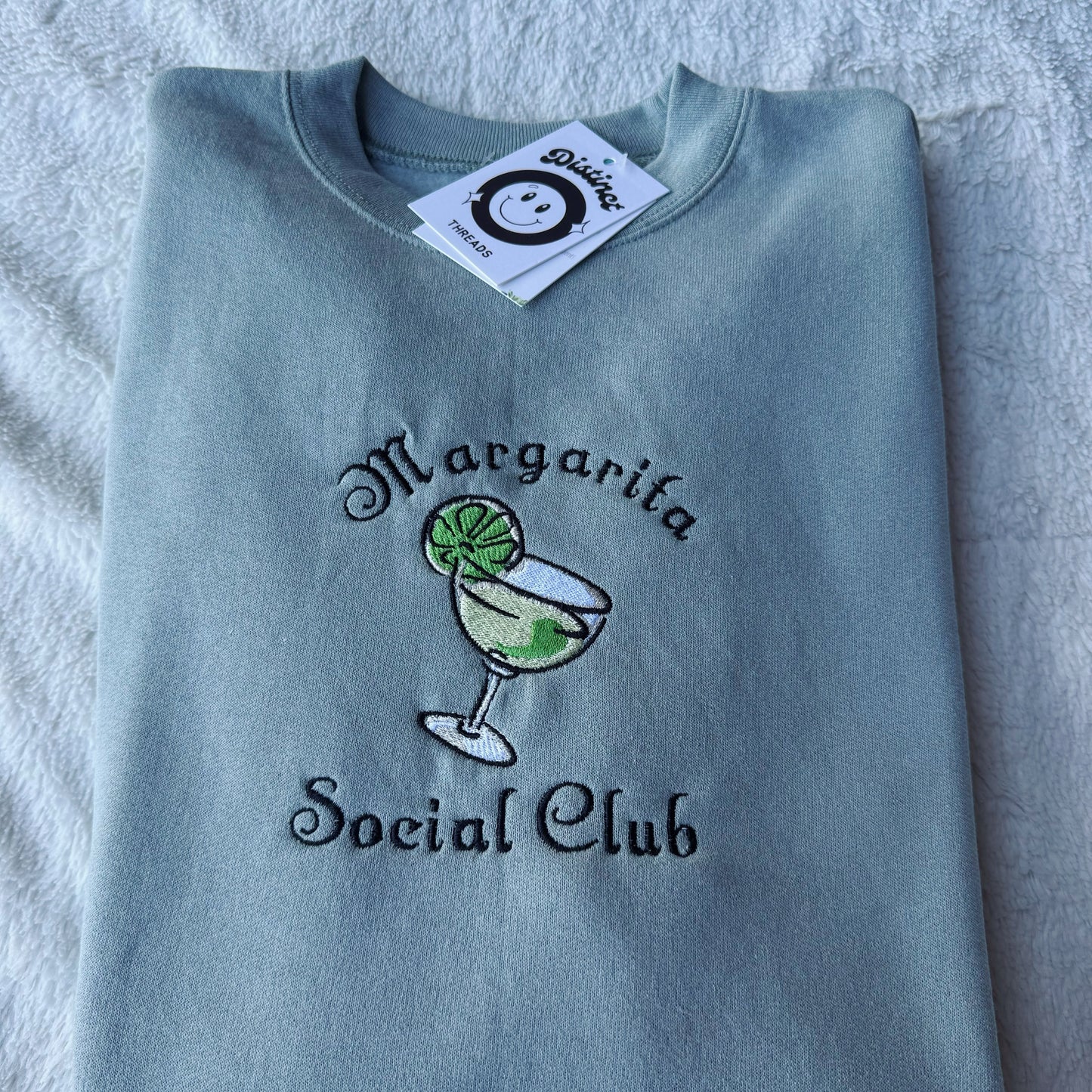 Margarita Social Club Embroidered Crewneck Sweatshirt