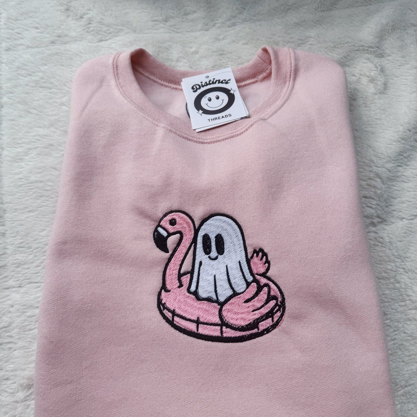 Ghost on Vacation Embroidered Crewneck Sweatshirt