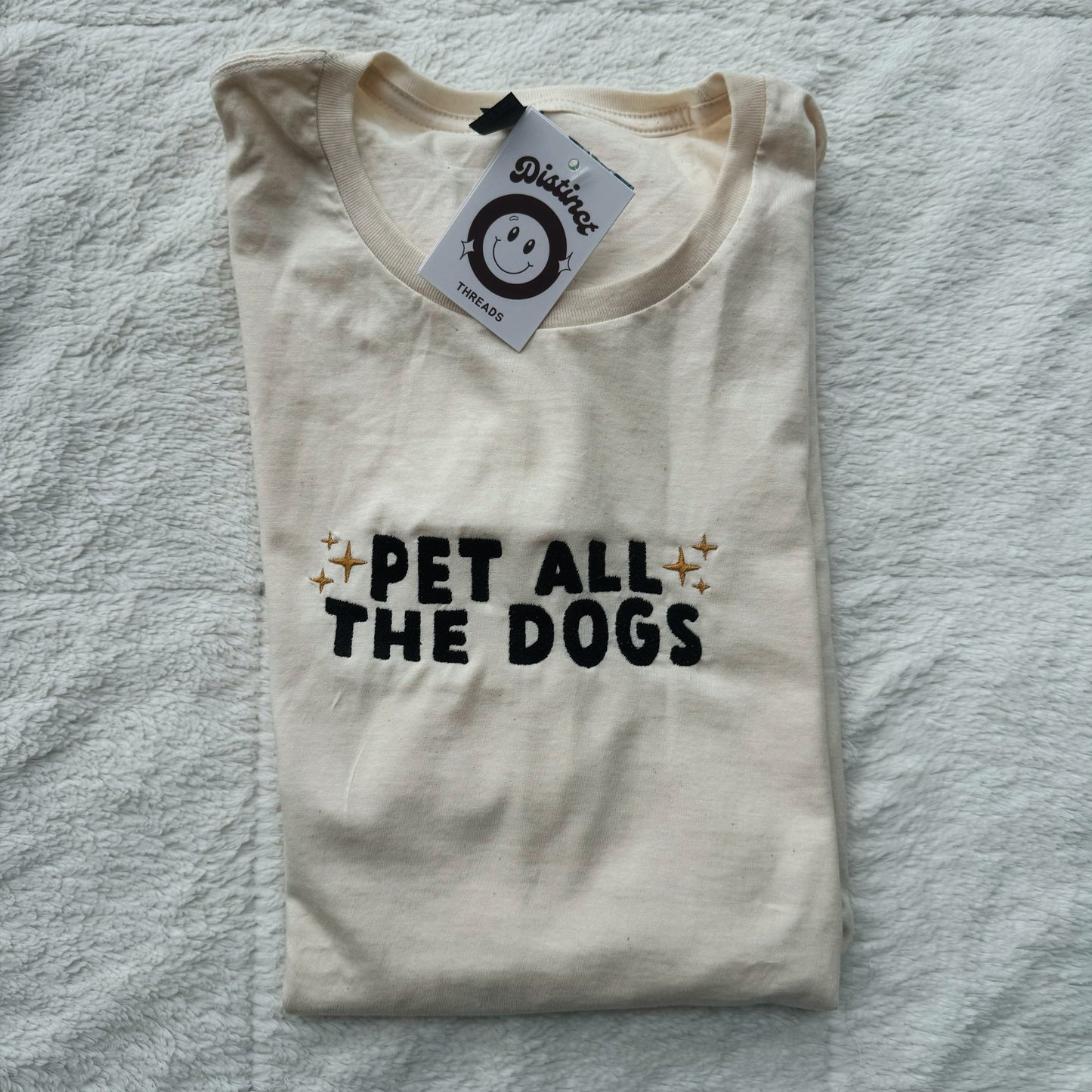 Pet All The Dogs Embroidered T-Shirt