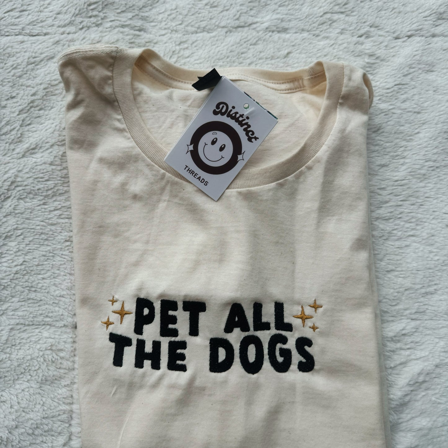 Pet All The Dogs Embroidered T-Shirt