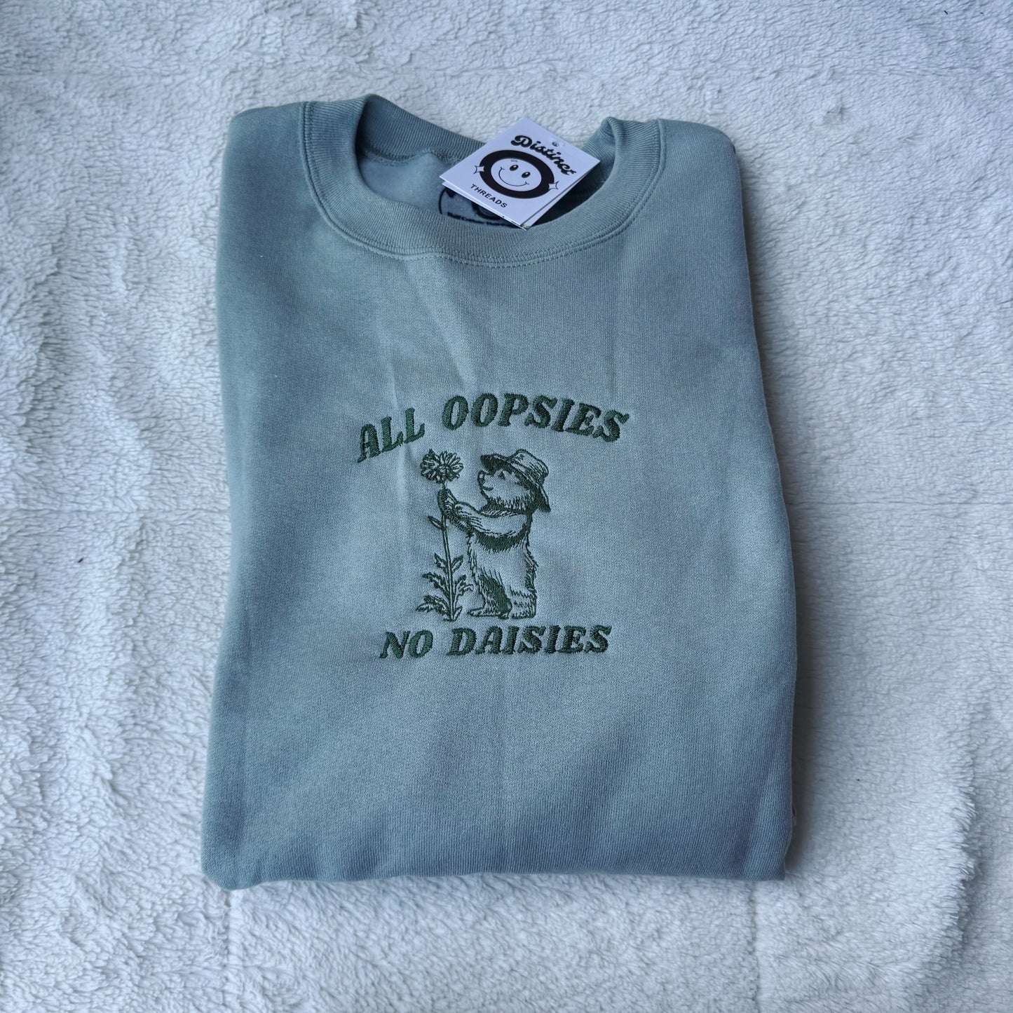 All Oopsies No Daisies Embroidered Crewneck Sweatshirt