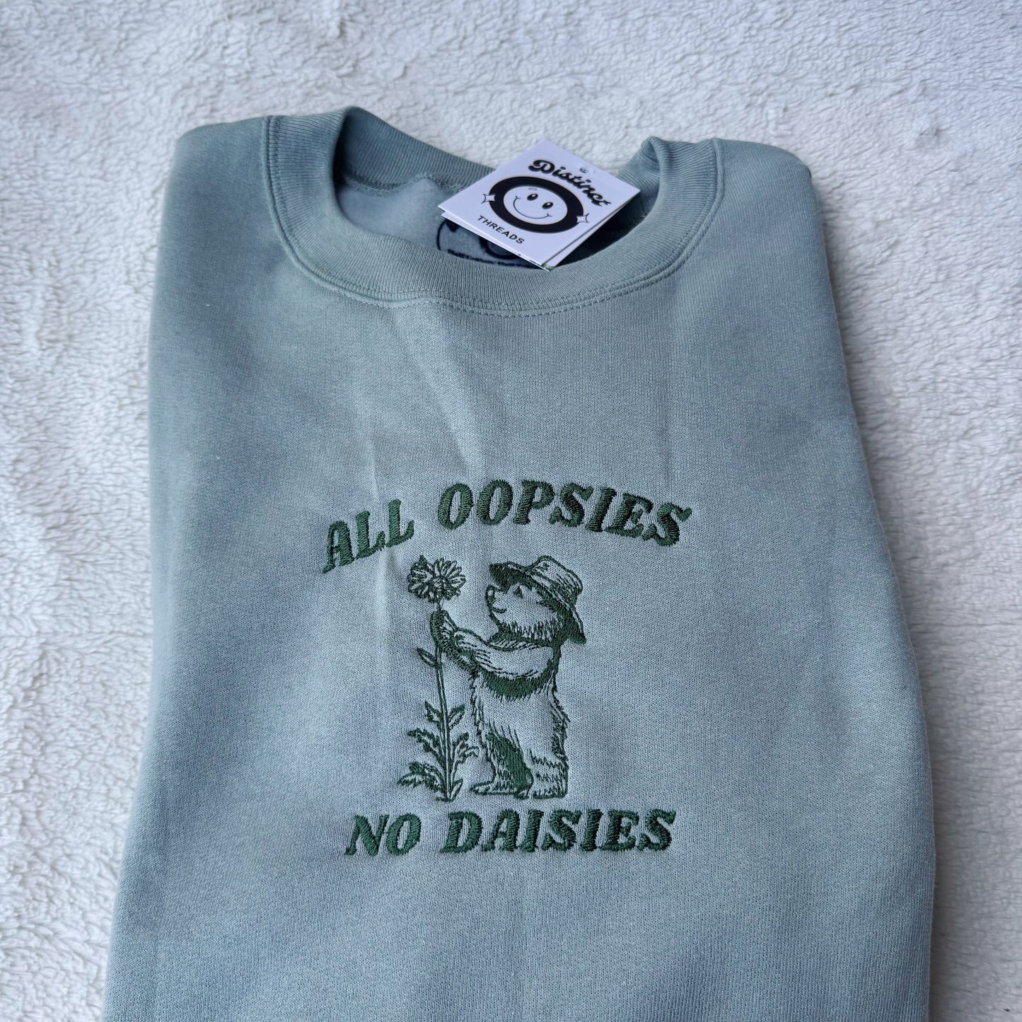 All Oopsies No Daisies Embroidered Crewneck Sweatshirt