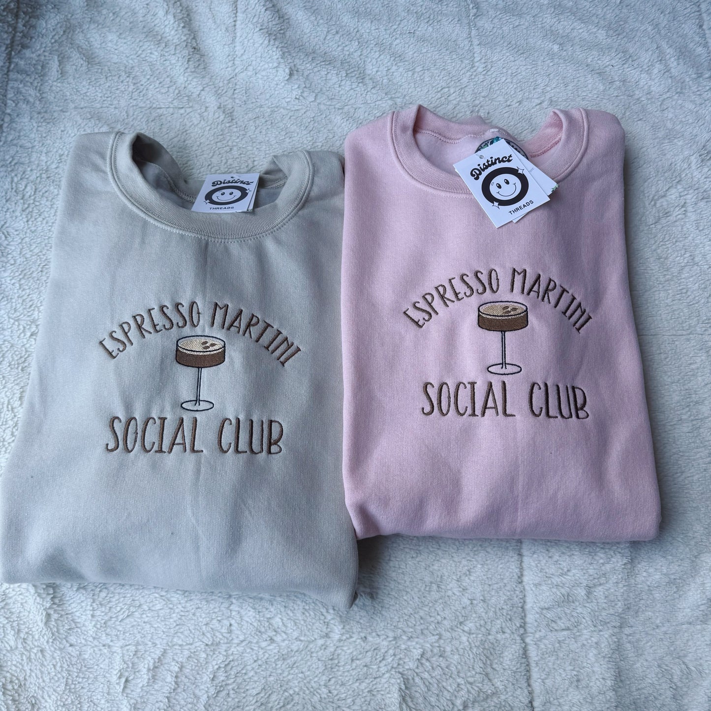 Espresso Martini Social Club Embroidered Crewneck Sweatshirt