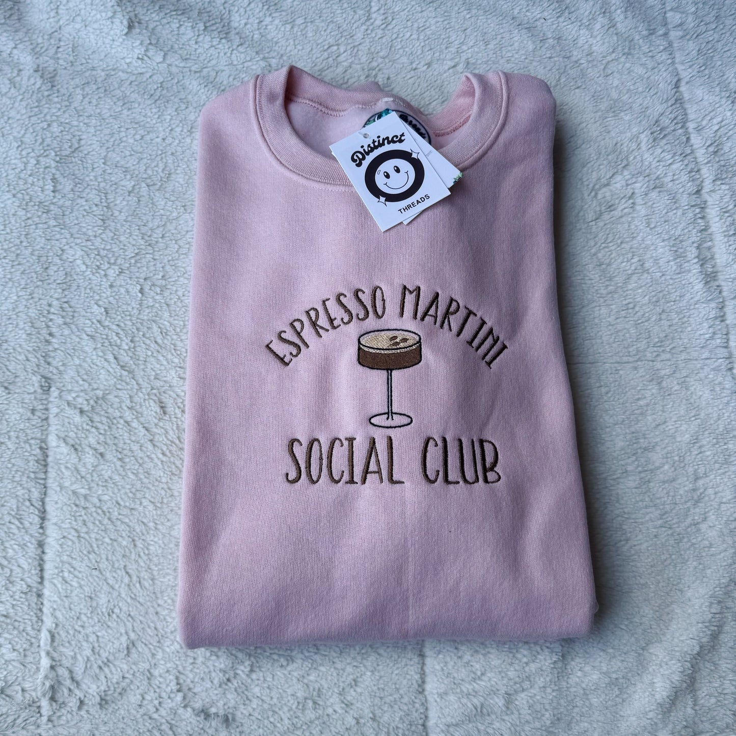 Espresso Martini Social Club Embroidered Crewneck Sweatshirt