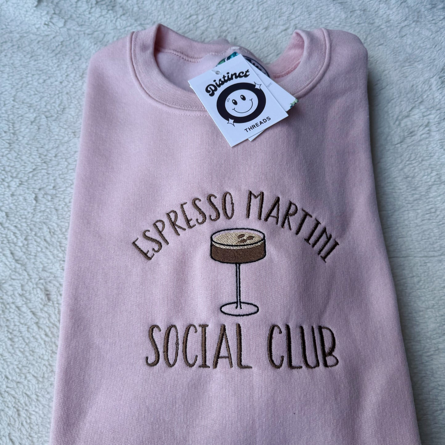 Espresso Martini Social Club Embroidered Crewneck Sweatshirt
