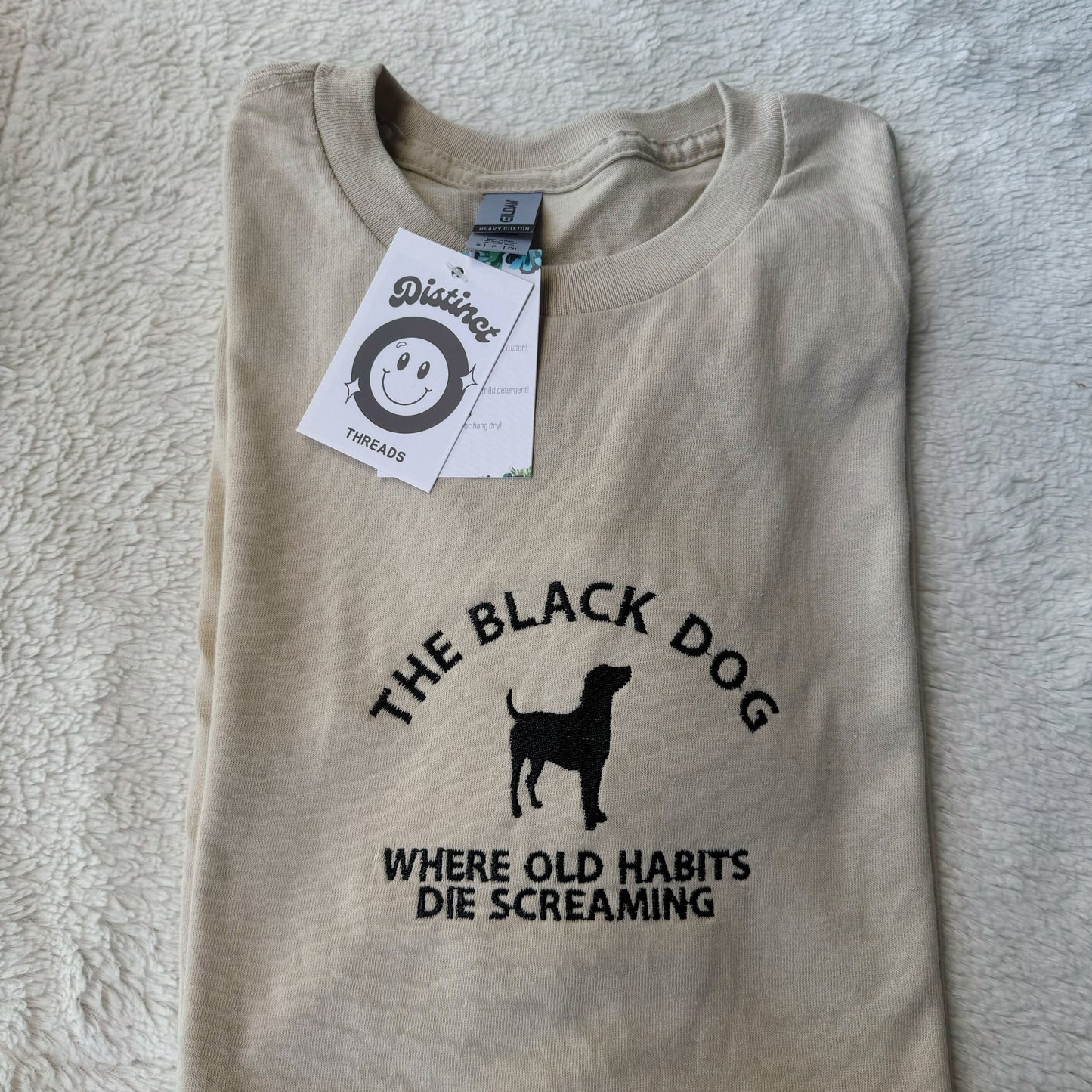 The Black Dog Taylor Inspired Embroidered T-Shirt