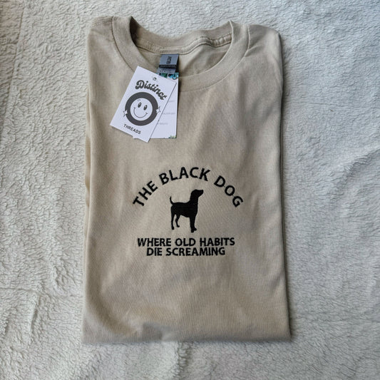 The Black Dog Taylor Inspired Embroidered T-Shirt