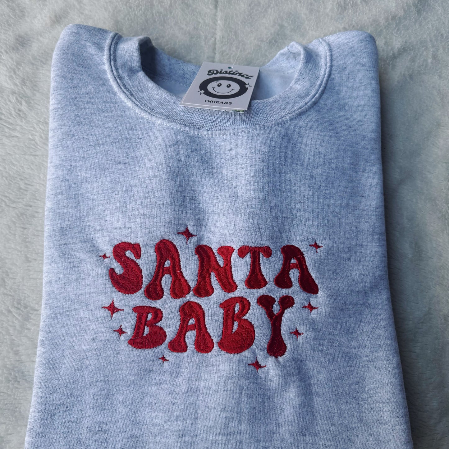 Santa Baby Embroidered Crewneck Sweatshirt