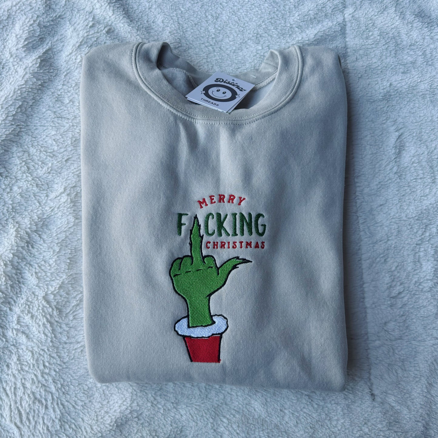 Merry F*cking Christmas Embroidered Crewneck Sweatshirt