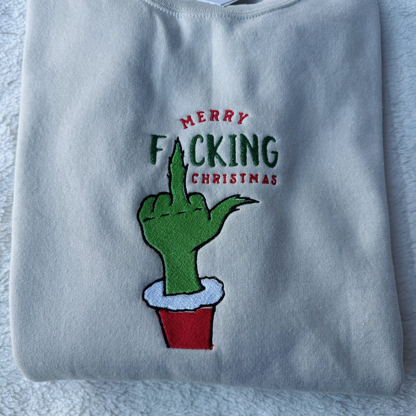 Merry F*cking Christmas Embroidered Crewneck Sweatshirt