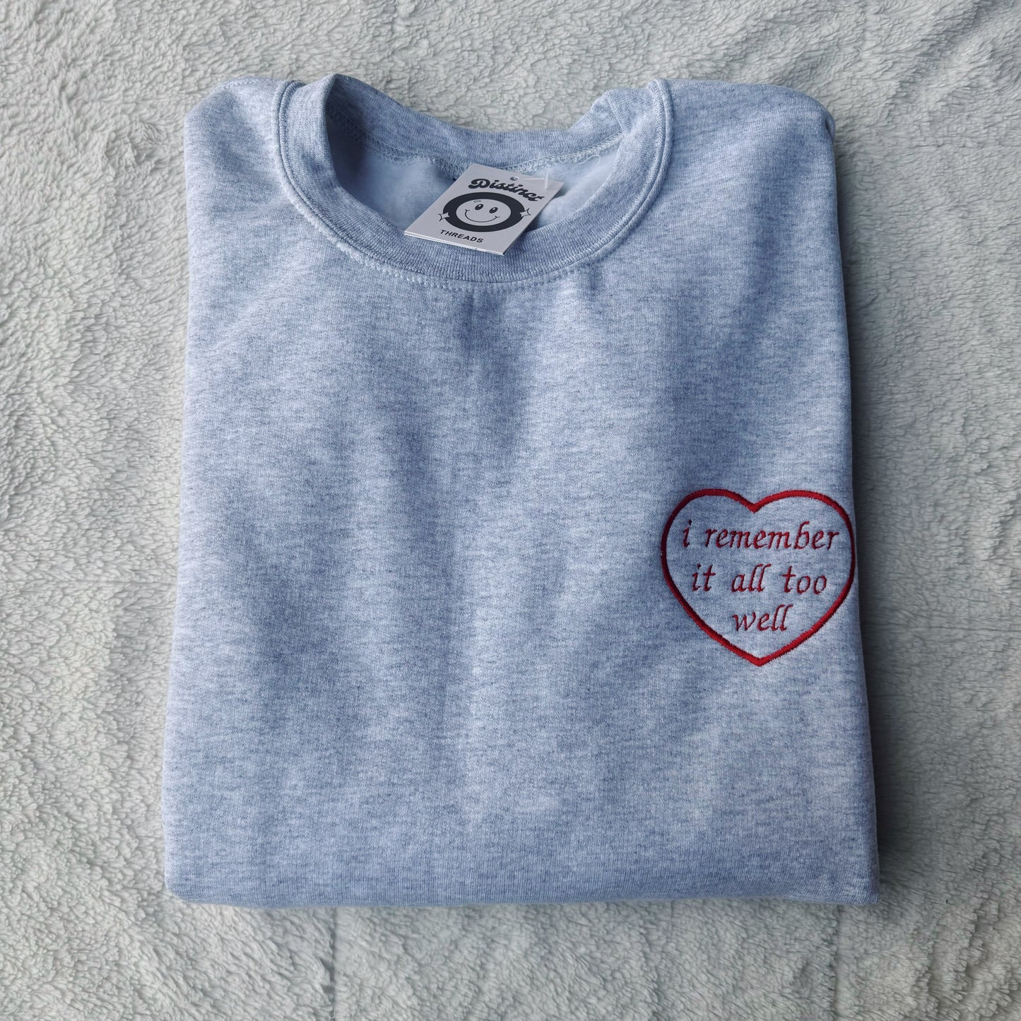 All Too Well Taylor Inspired Embroidered Crewneck Sweatshirt