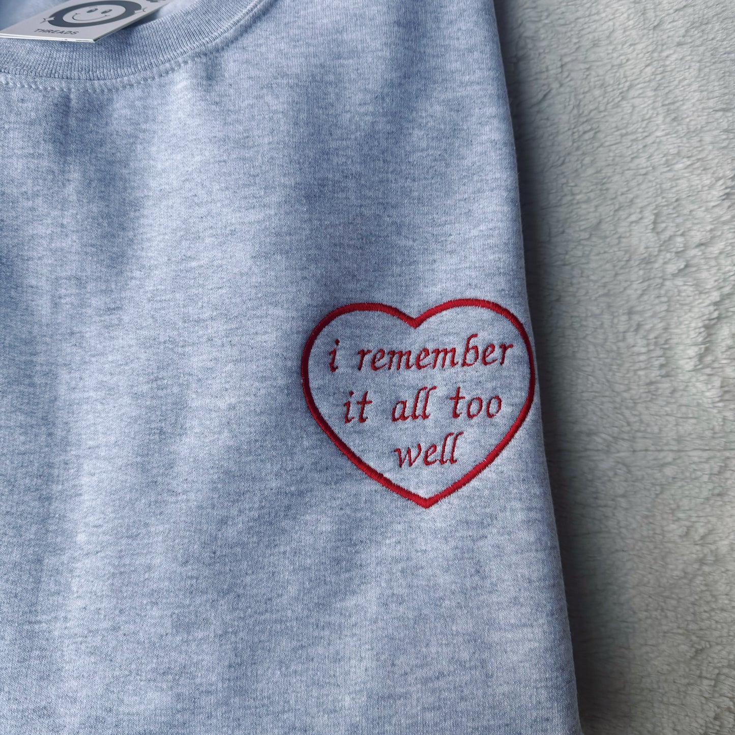 All Too Well Taylor Inspired Embroidered Crewneck Sweatshirt